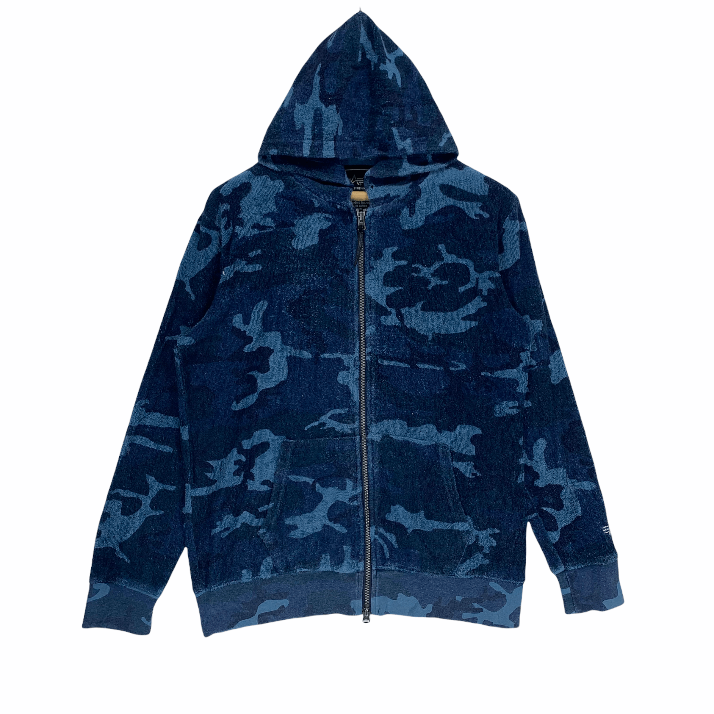Alpha Industries Alpha Industries Blue Camo Zipper Fleece Hoodies #3120-115 Size US XL / EU 56 / 4 - 1 Thumbnail