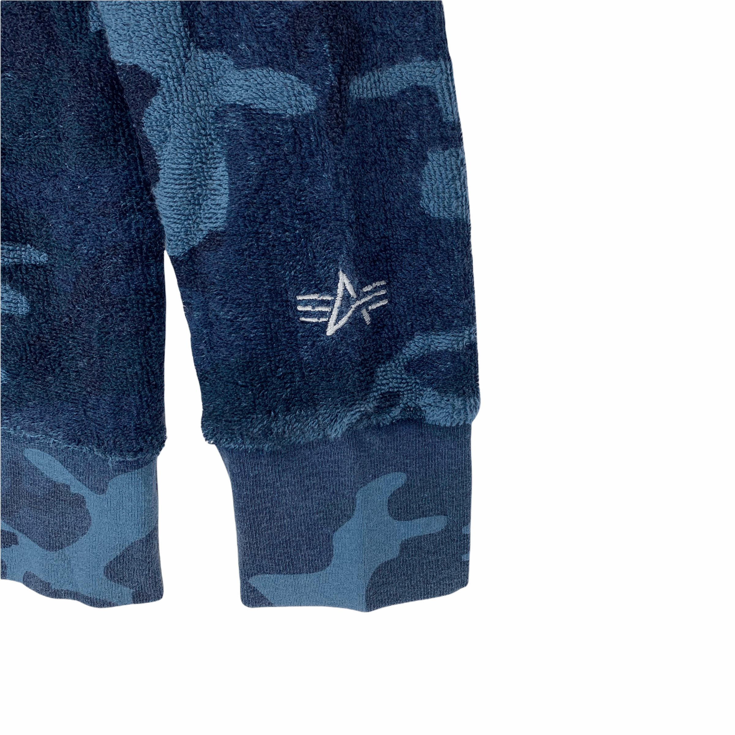 Alpha Industries Alpha Industries Blue Camo Zipper Fleece Hoodies #3120-115 Size US XL / EU 56 / 4 - 4 Thumbnail