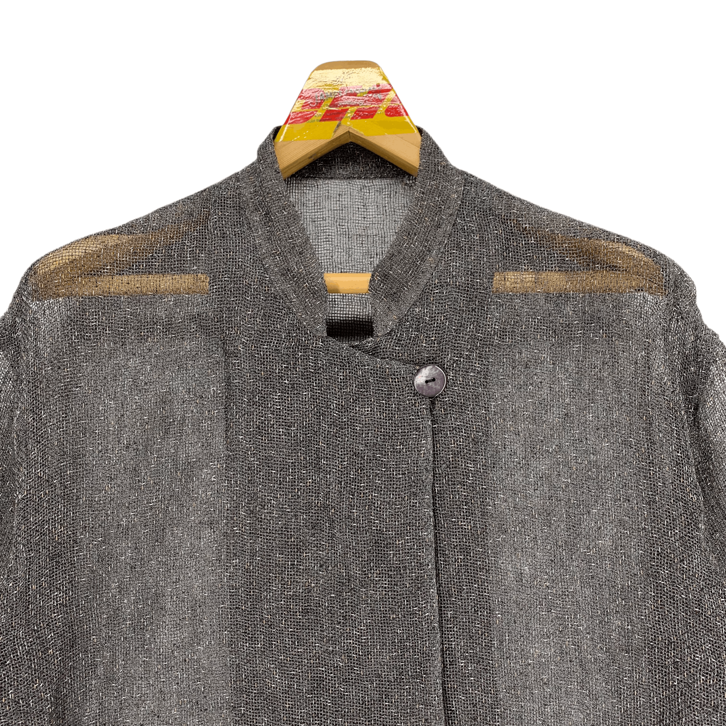 Japanese Brand Christian Aujard Paris Liberte Full Mesh Cardigan #3486-116 Size L / US 10 / IT 46 - 2 Thumbnail