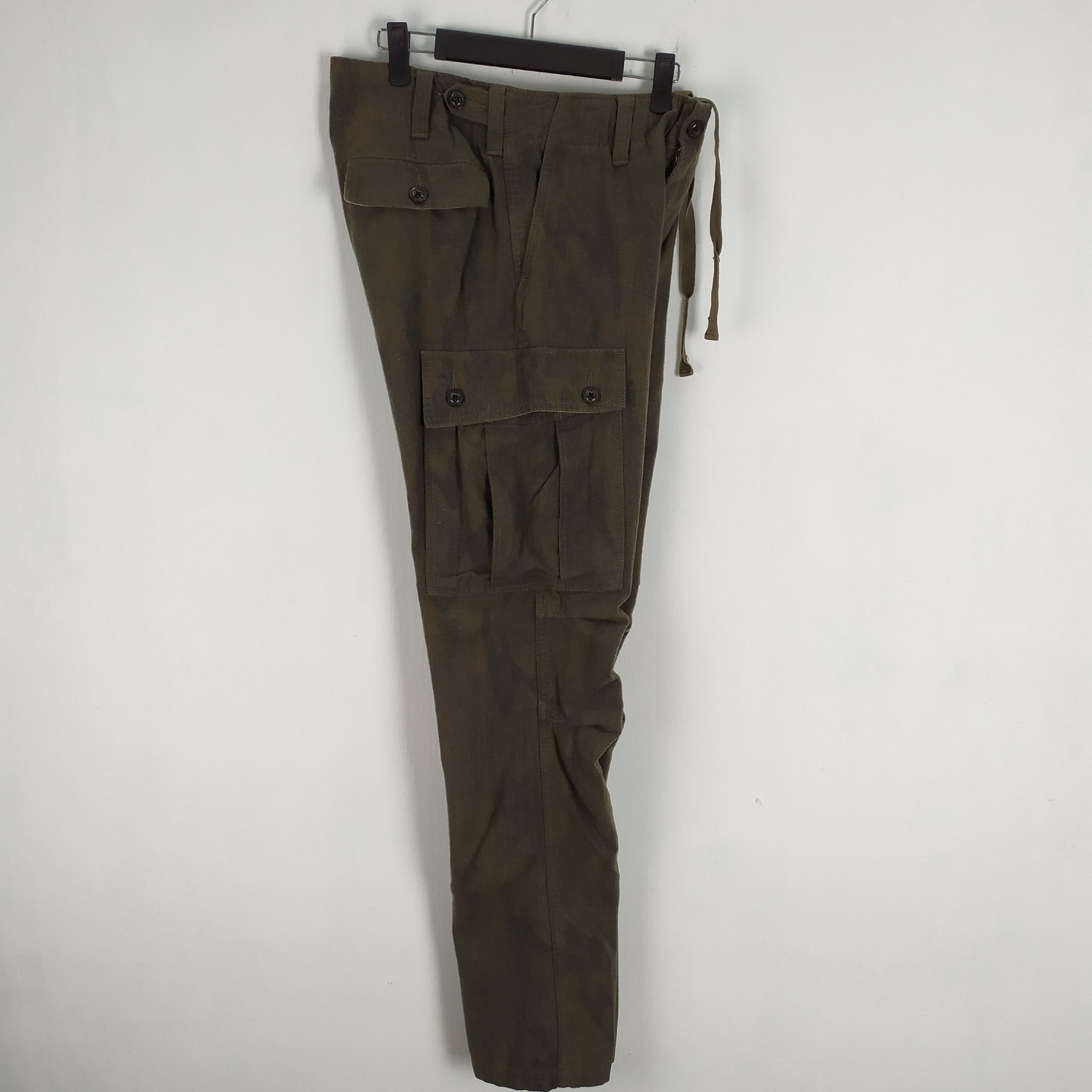 Japanese Brand BACK NUMBER WOOL CARGO PANTS Size US 30 / EU 46 - 3 Thumbnail