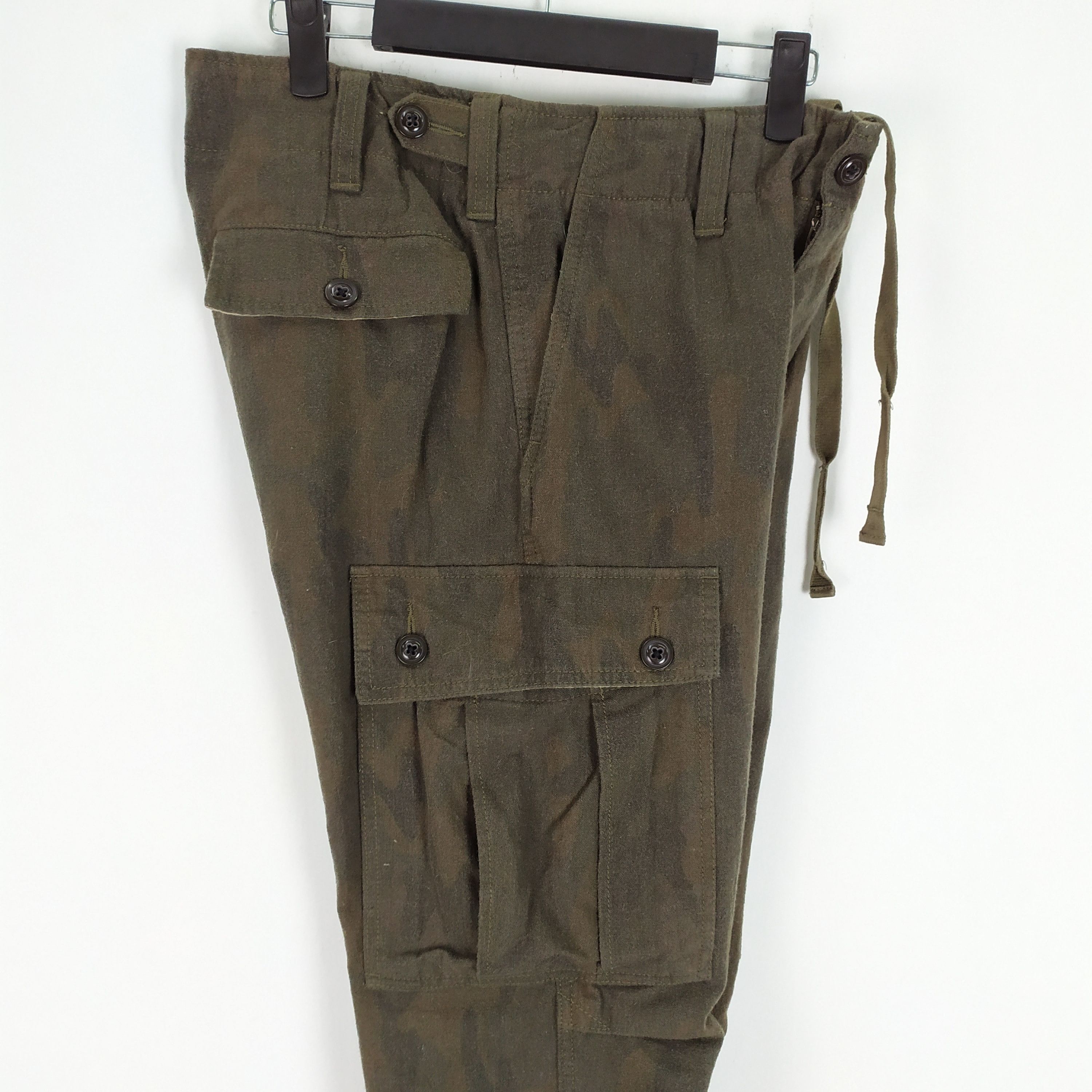 Japanese Brand BACK NUMBER WOOL CARGO PANTS Size US 30 / EU 46 - 4 Thumbnail