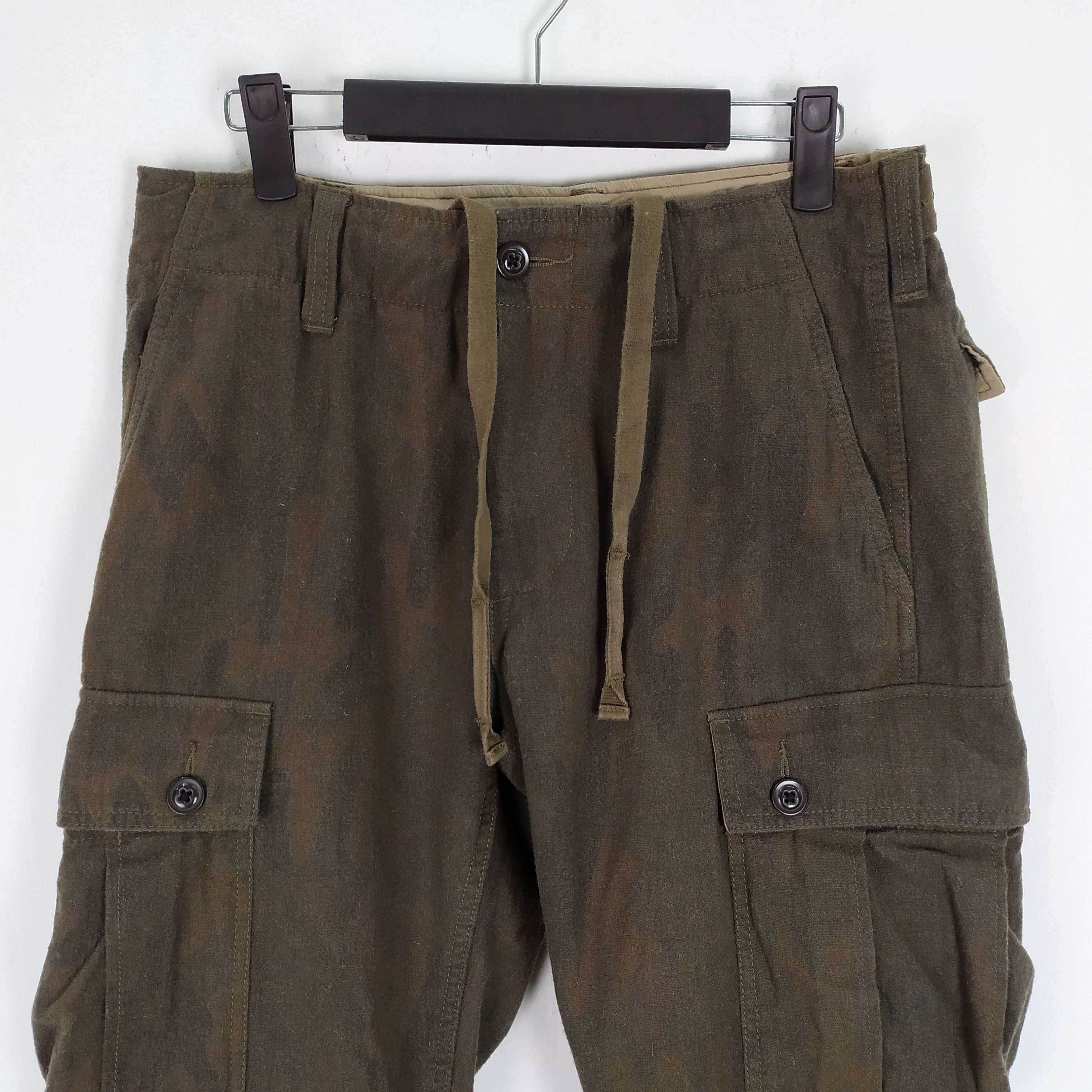 Japanese Brand BACK NUMBER WOOL CARGO PANTS Size US 30 / EU 46 - 6 Thumbnail