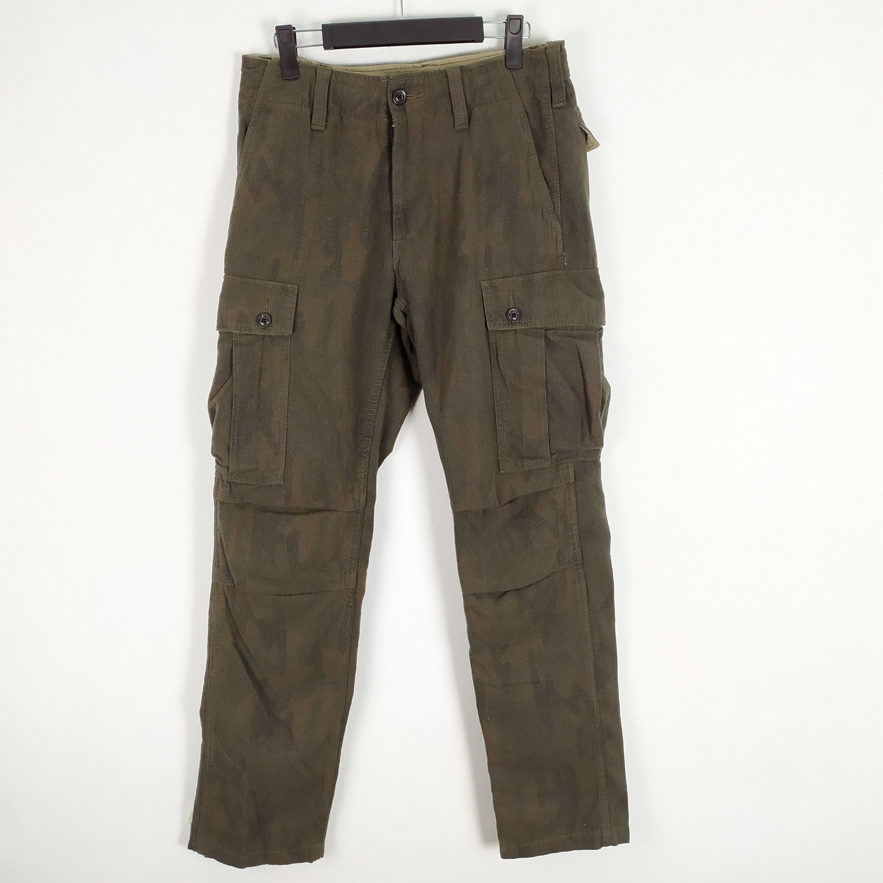 Japanese Brand BACK NUMBER WOOL CARGO PANTS Size US 30 / EU 46 - 1 Thumbnail