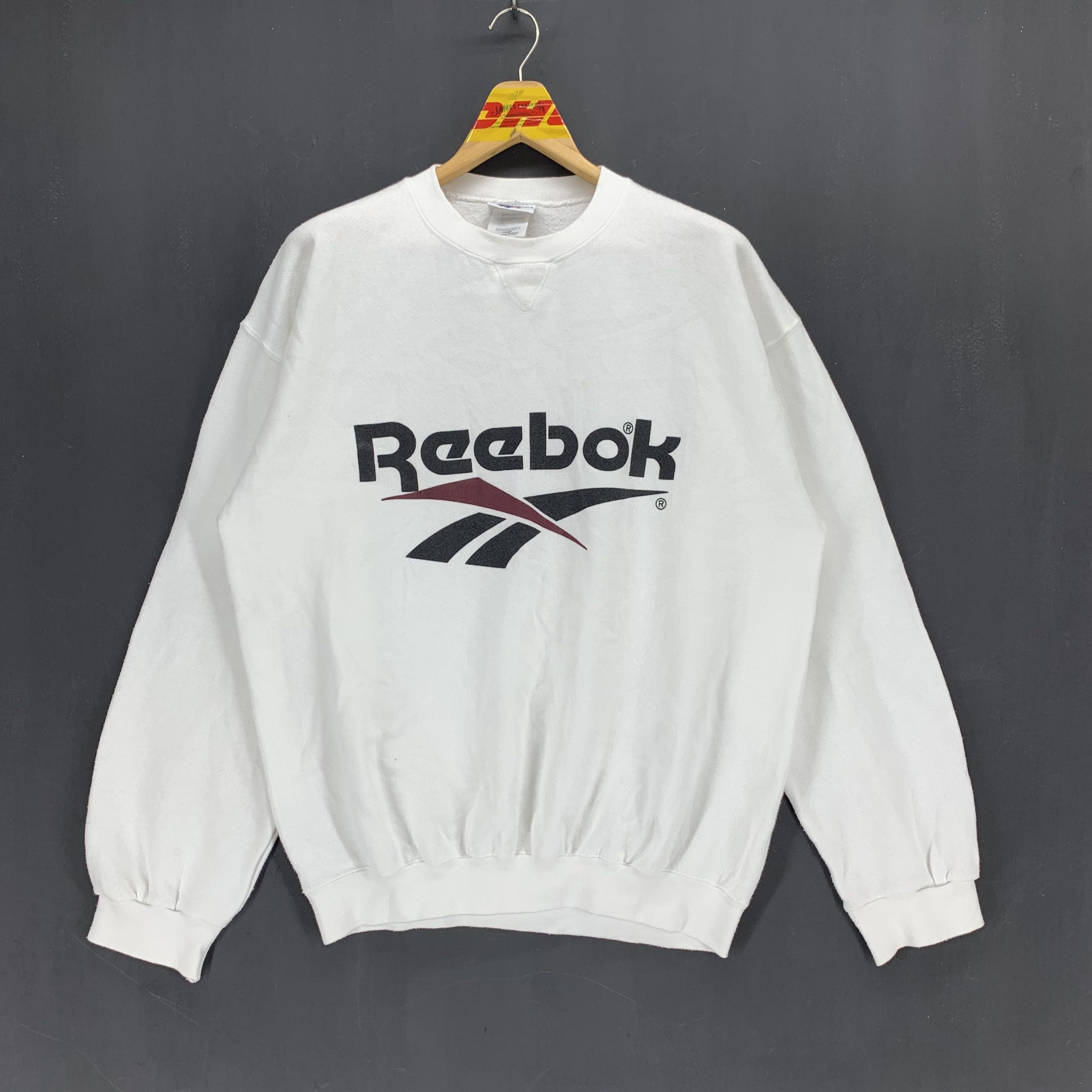 Reebok 90's Reebok Big Logo Made in USA Sweatshirts #3291-117 Size US L / EU 52-54 / 3 - 1 Thumbnail