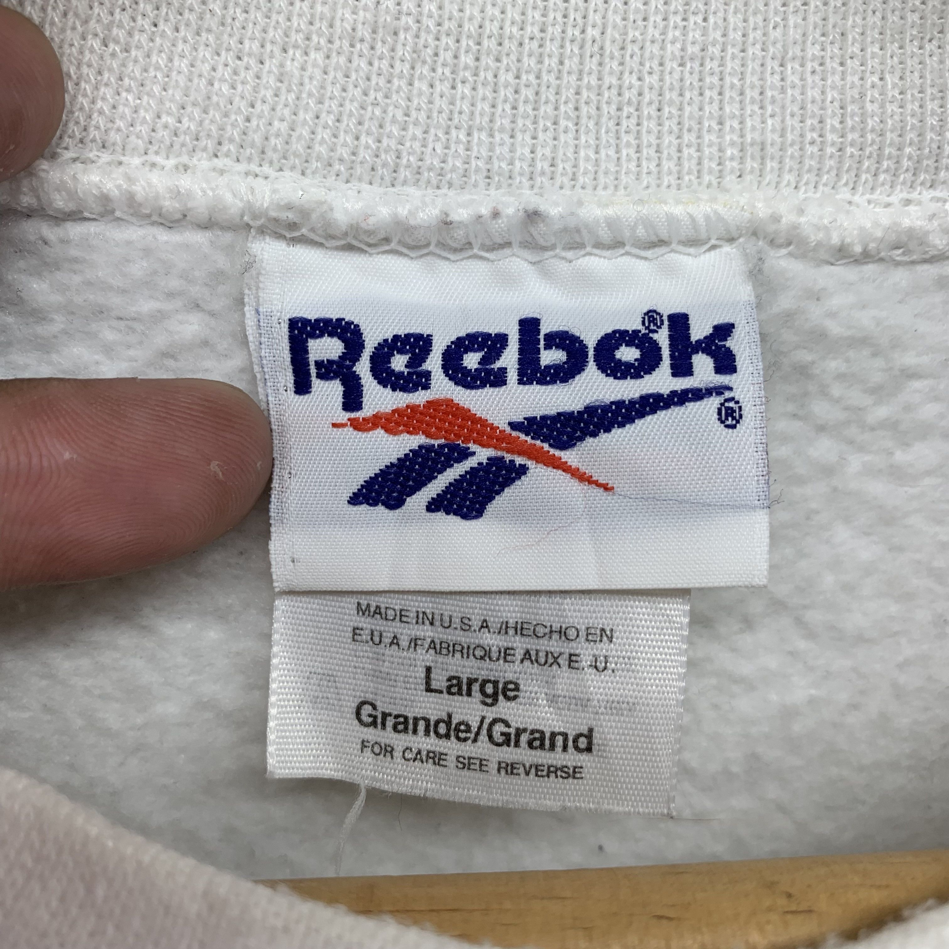 Reebok 90's Reebok Big Logo Made in USA Sweatshirts #3291-117 Size US L / EU 52-54 / 3 - 6 Thumbnail