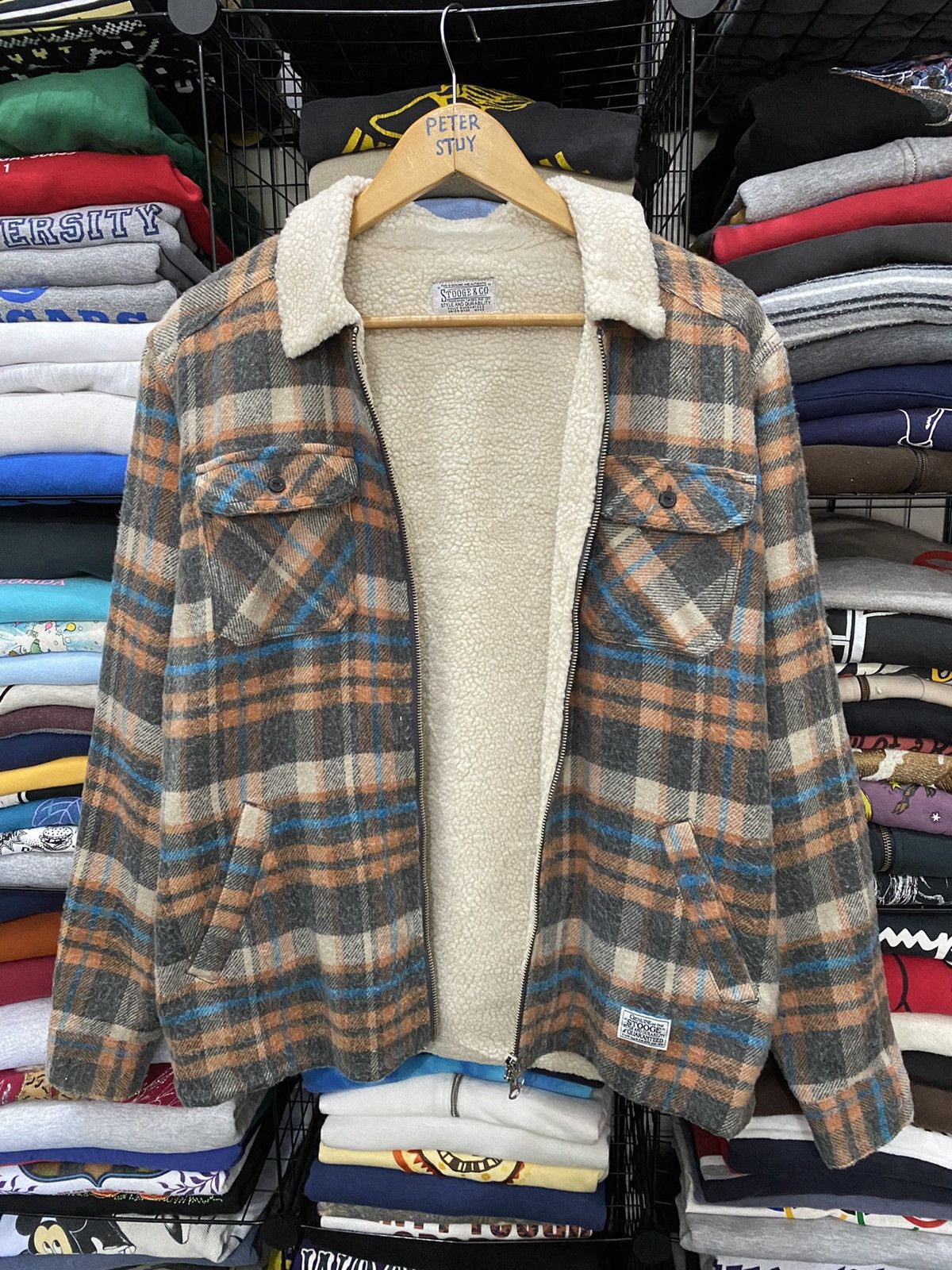 Japanese Brand Stooge&Co jacket flannel design Size US M / EU 48-50 / 2 - 2 Thumbnail