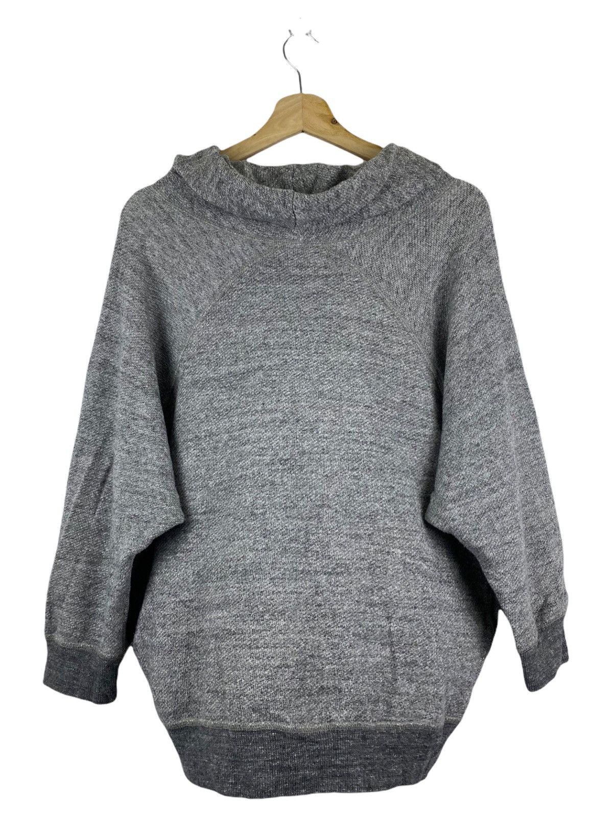 Japanese Brand AMERICANA by RISE FROM THE 30 PLAIN GREY CROP HOODIE Size US L / EU 52-54 / 3 - 5 Thumbnail