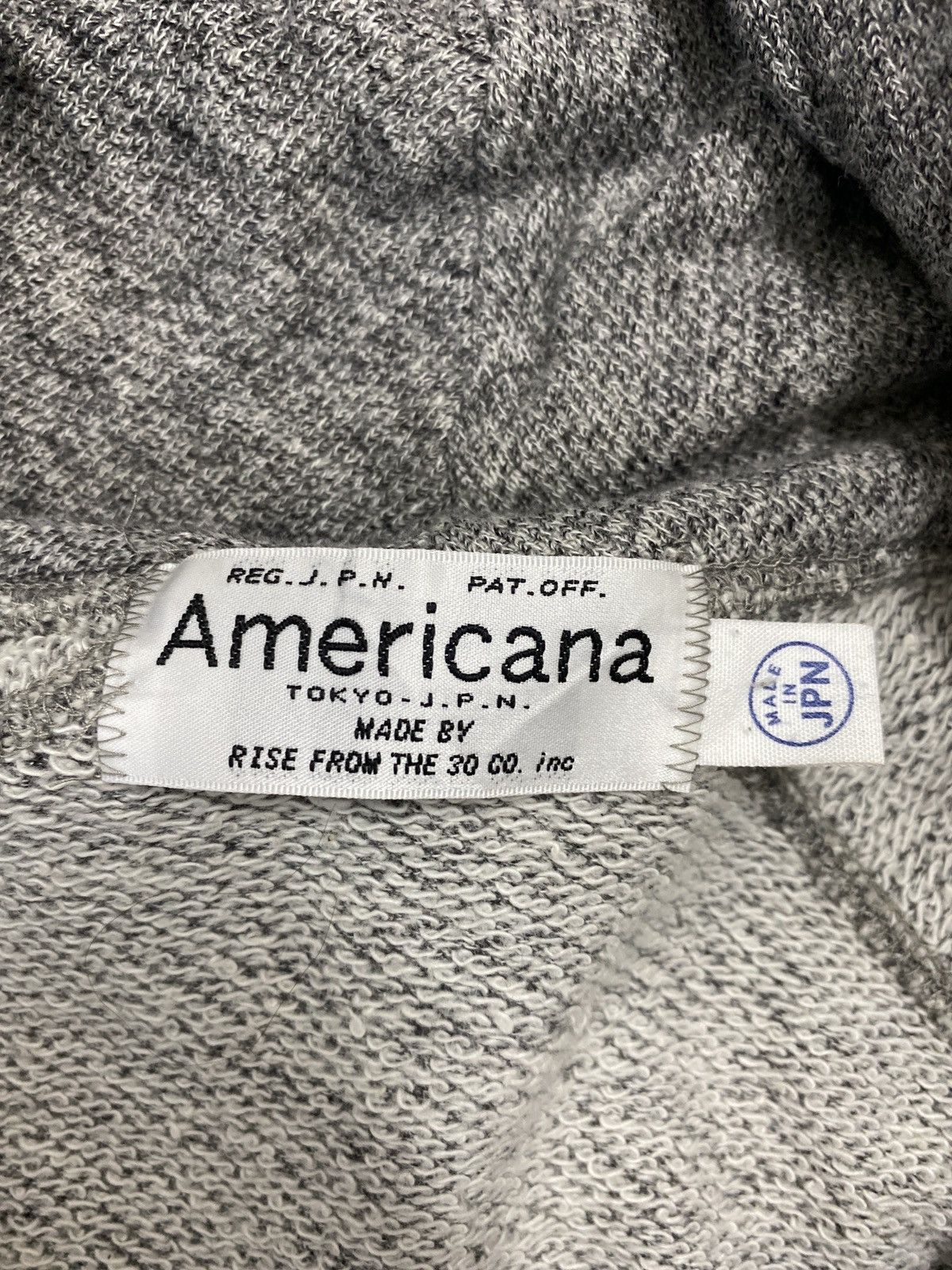 Japanese Brand AMERICANA by RISE FROM THE 30 PLAIN GREY CROP HOODIE Size US L / EU 52-54 / 3 - 7 Thumbnail