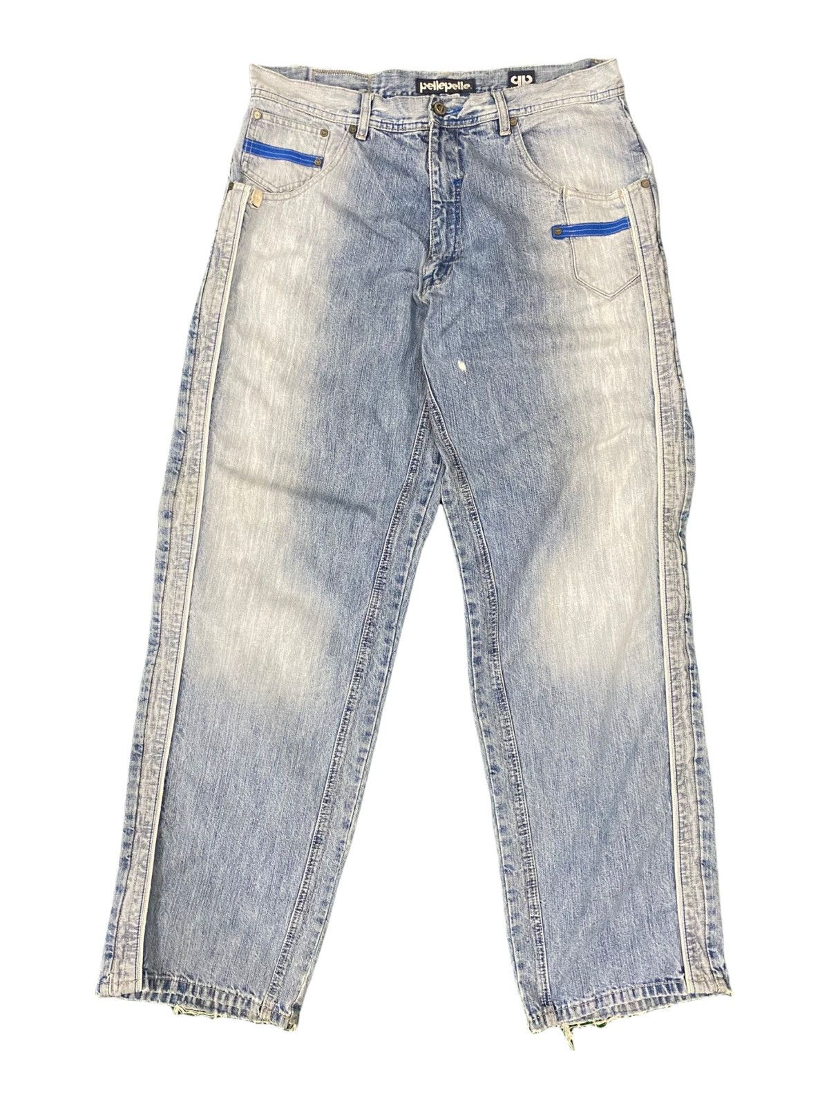 Pelle Pelle × Vintage Vintage pelle pelle distress jeans Size US 36 / EU 52 - 1 Thumbnail