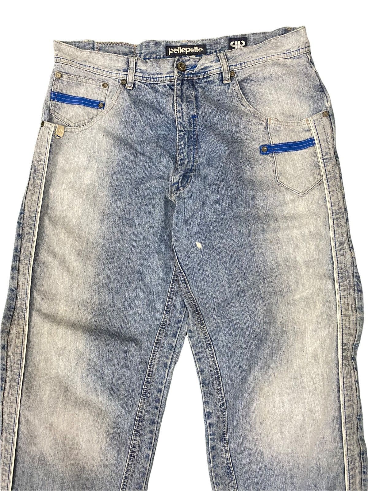 Pelle Pelle × Vintage Vintage pelle pelle distress jeans Size US 36 / EU 52 - 3 Thumbnail