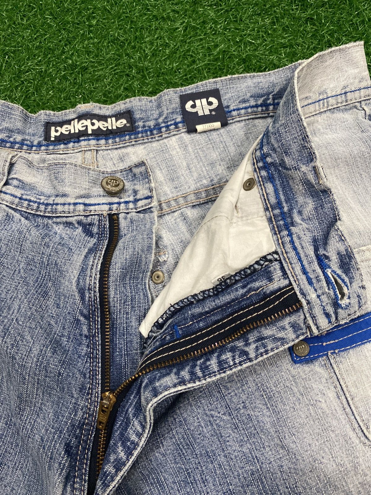 Pelle Pelle × Vintage Vintage pelle pelle distress jeans Size US 36 / EU 52 - 7 Thumbnail