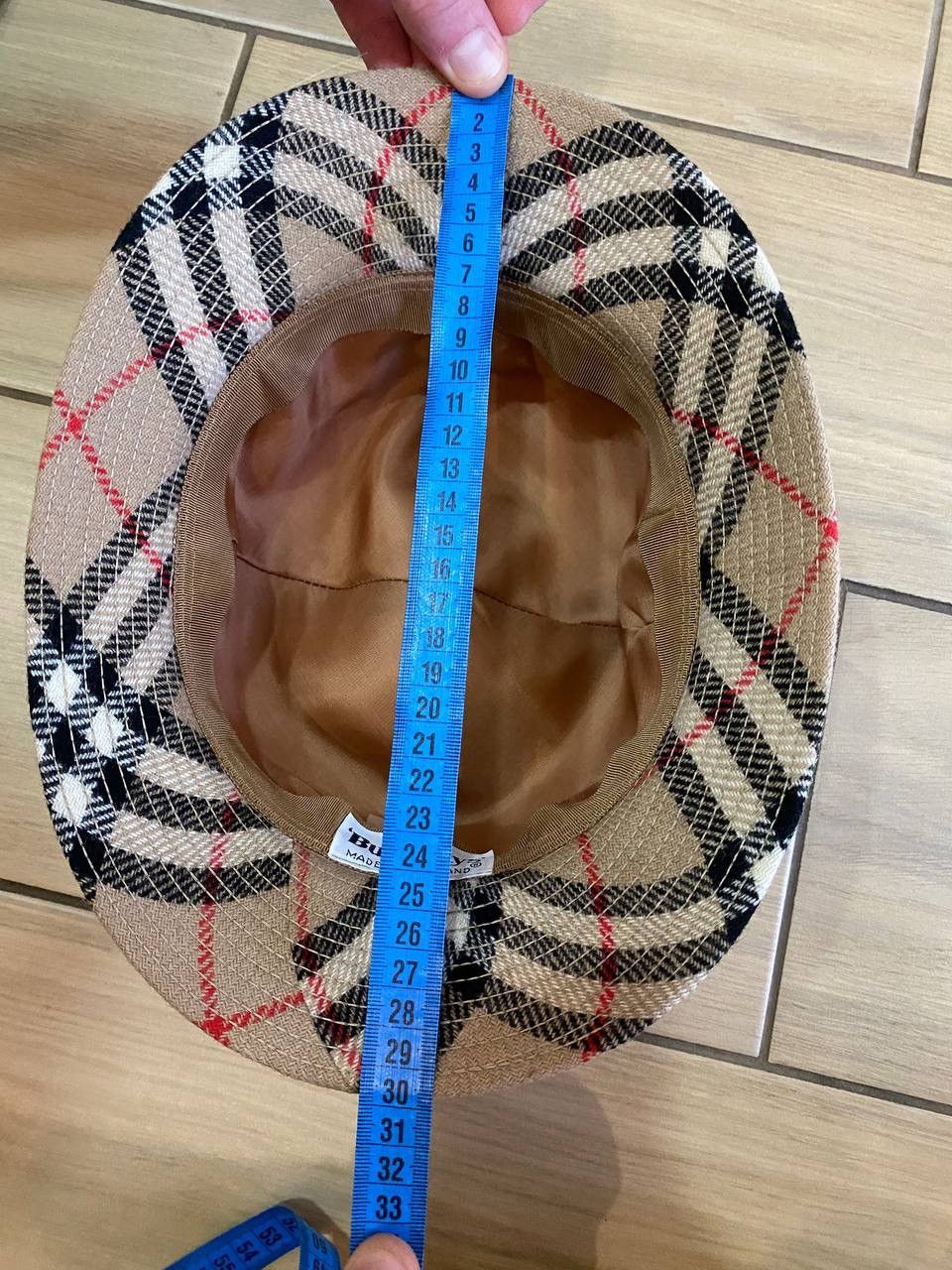 Burberry Burberry Vintage Women's Wool Check Bucket Hat Panama Size ONE SIZE - 13 Thumbnail