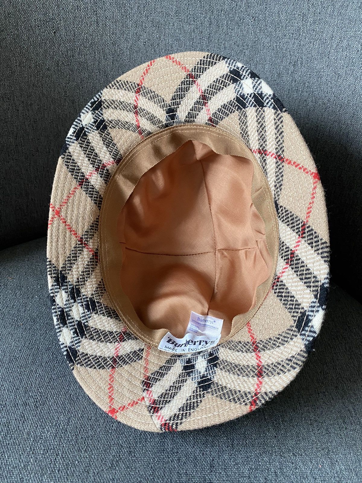 Burberry Burberry Vintage Women's Wool Check Bucket Hat Panama Size ONE SIZE - 10 Thumbnail
