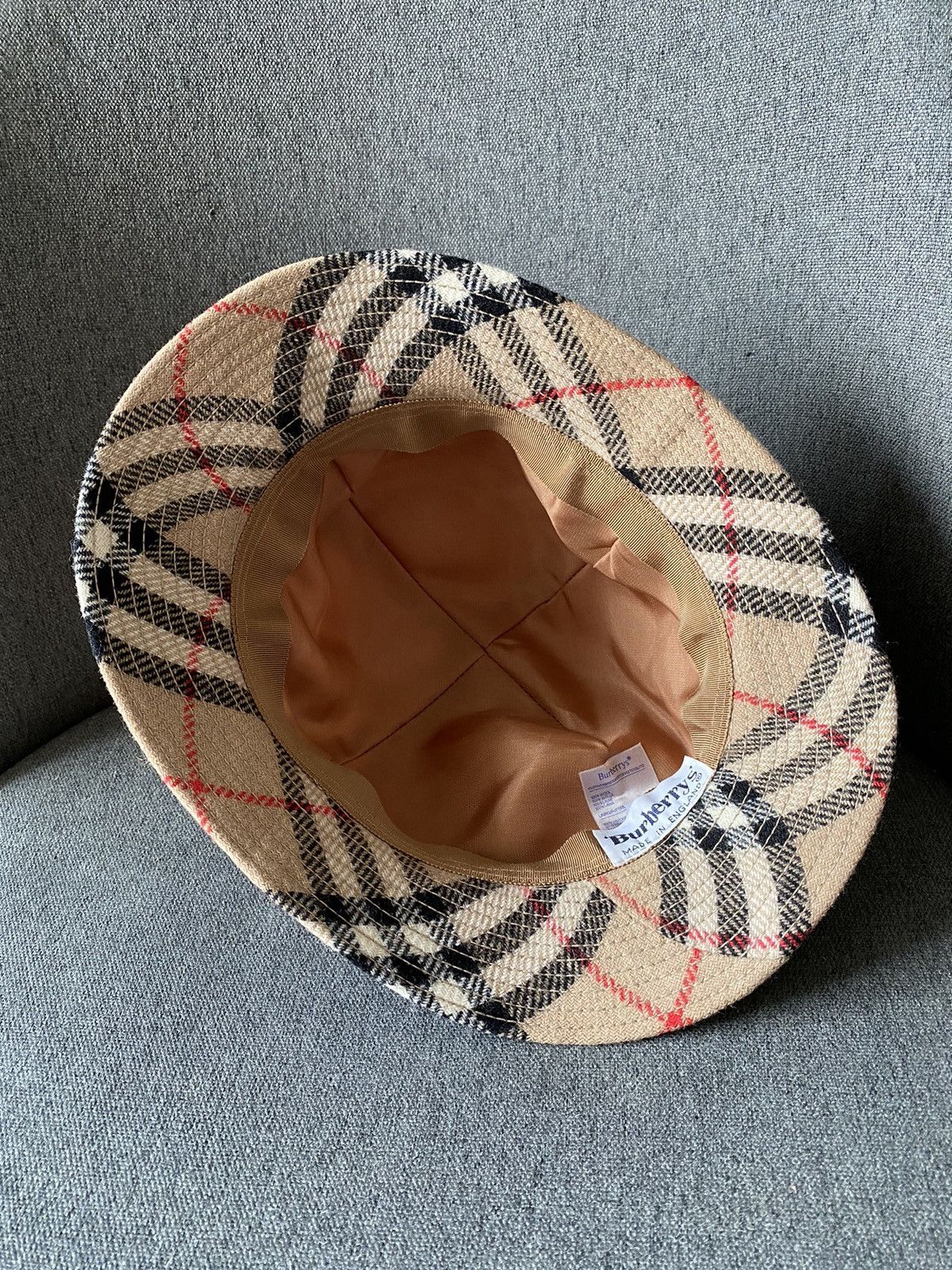 Burberry Burberry Vintage Women's Wool Check Bucket Hat Panama Size ONE SIZE - 9 Thumbnail