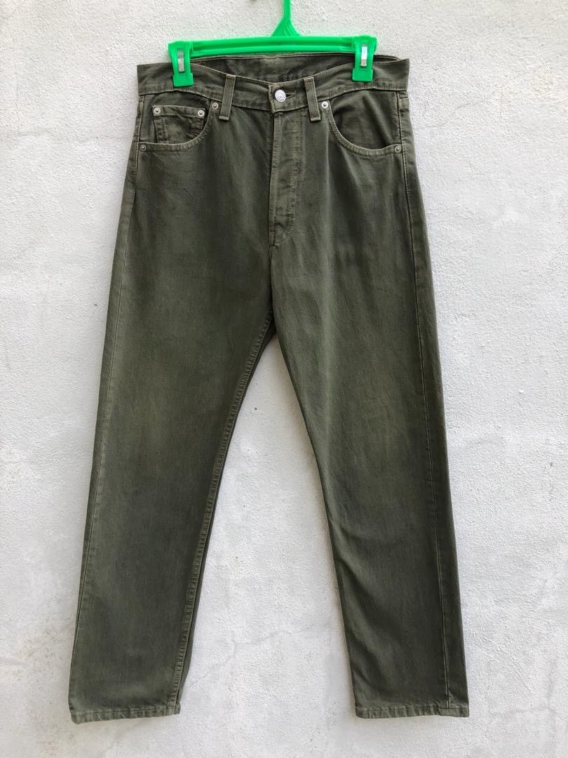 Levi's × Vintage Vintage 90s Levi’s 501 Made in USA Green Denim Size US 30 / EU 46 - 1 Thumbnail