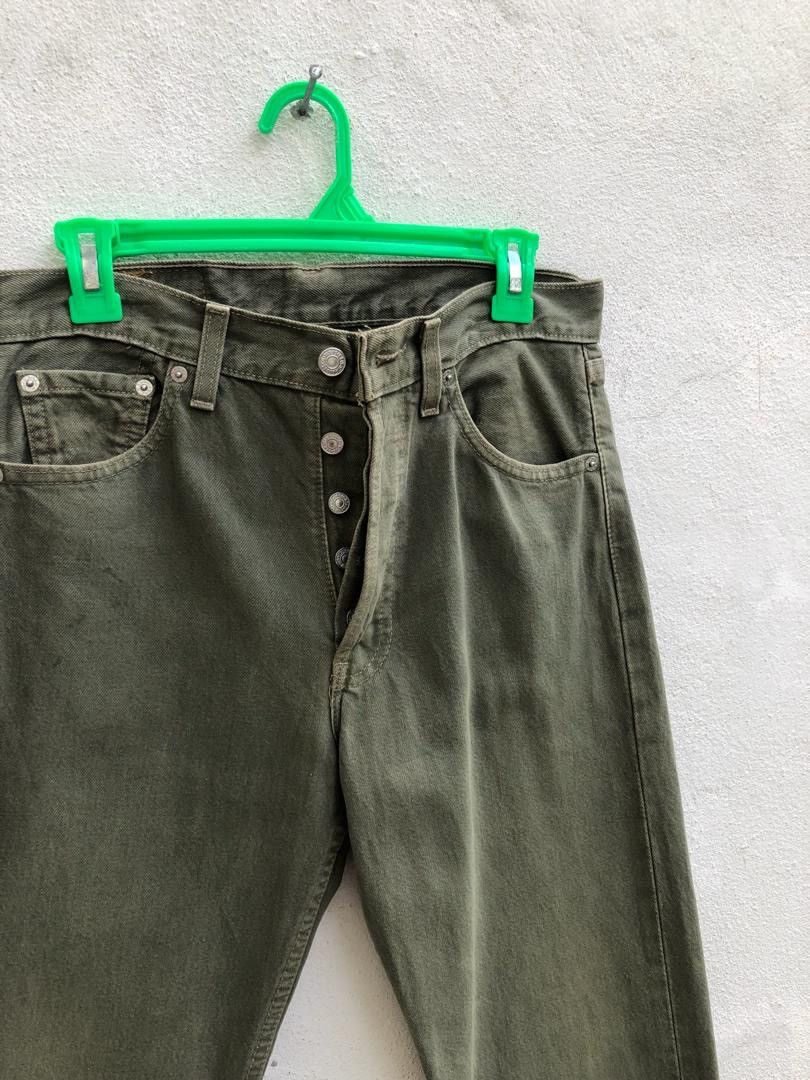 Levi's × Vintage Vintage 90s Levi’s 501 Made in USA Green Denim Size US 30 / EU 46 - 4 Thumbnail