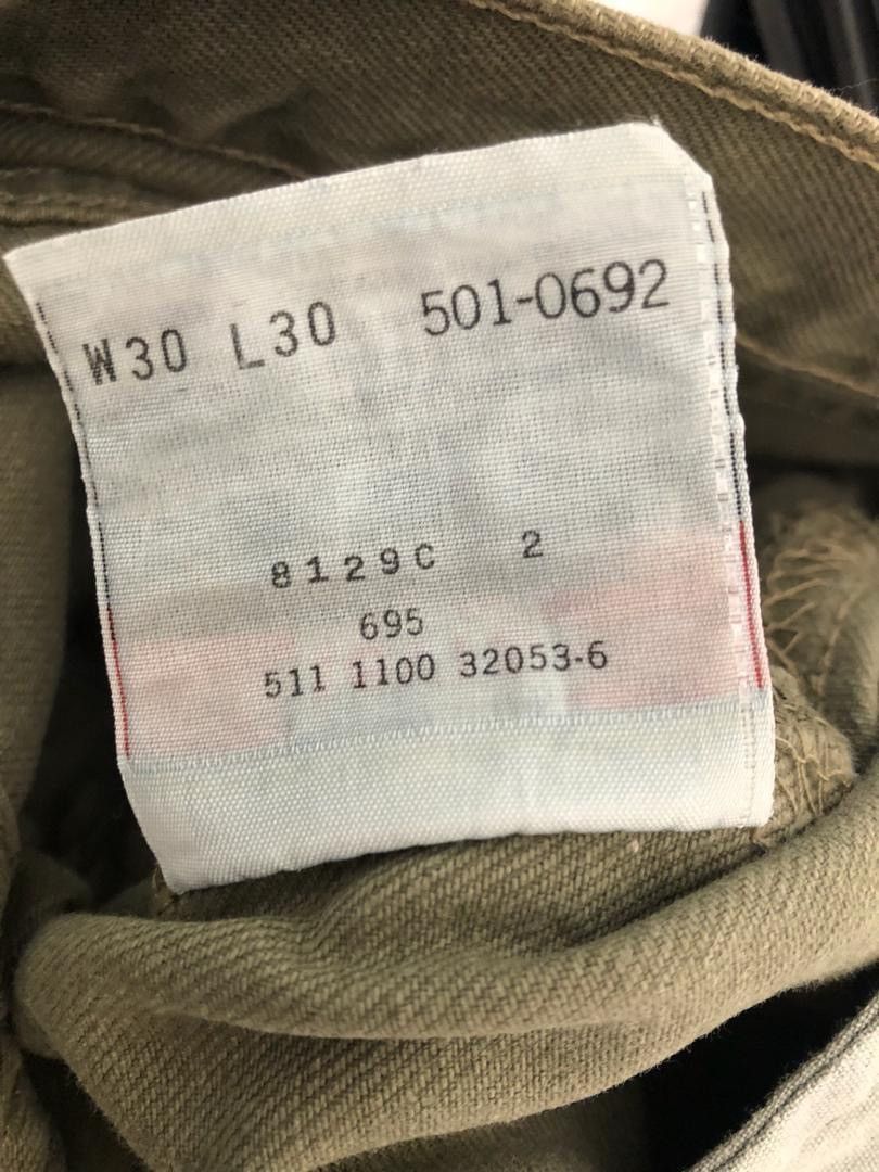Levi's × Vintage Vintage 90s Levi’s 501 Made in USA Green Denim Size US 30 / EU 46 - 12 Thumbnail