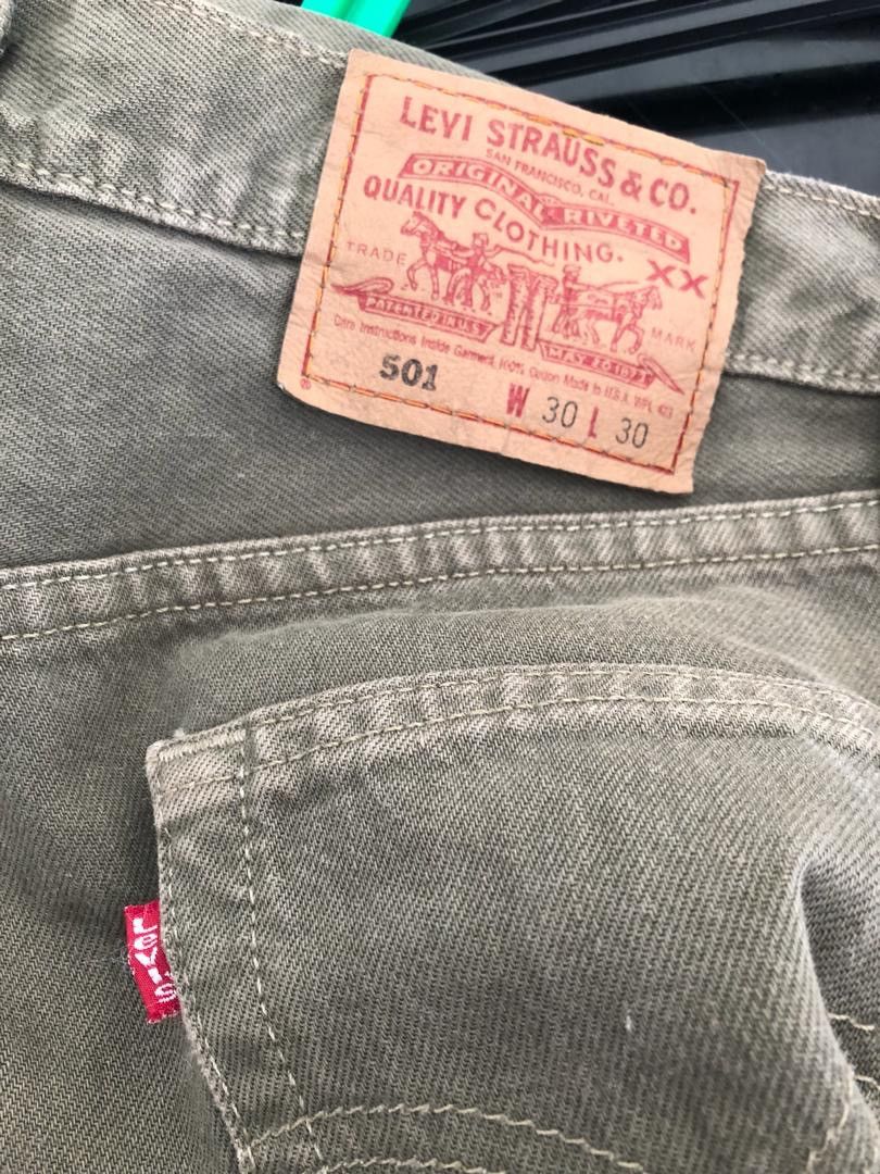 Levi's × Vintage Vintage 90s Levi’s 501 Made in USA Green Denim Size US 30 / EU 46 - 8 Thumbnail