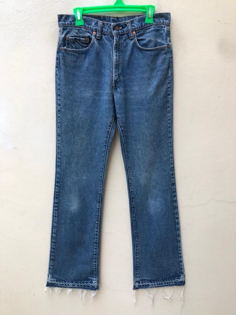 Levi's × Vintage Vintage 70s Levi’s R Tab Released Hem Denim Flare Jeans Size US 32 / EU 48 - 1 Thumbnail