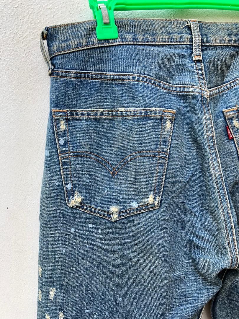 Levi's × Vintage Vintage 2002 Levi’s 501 Distressed Painter Denim Jeans Size US 32 / EU 48 - 11 Thumbnail