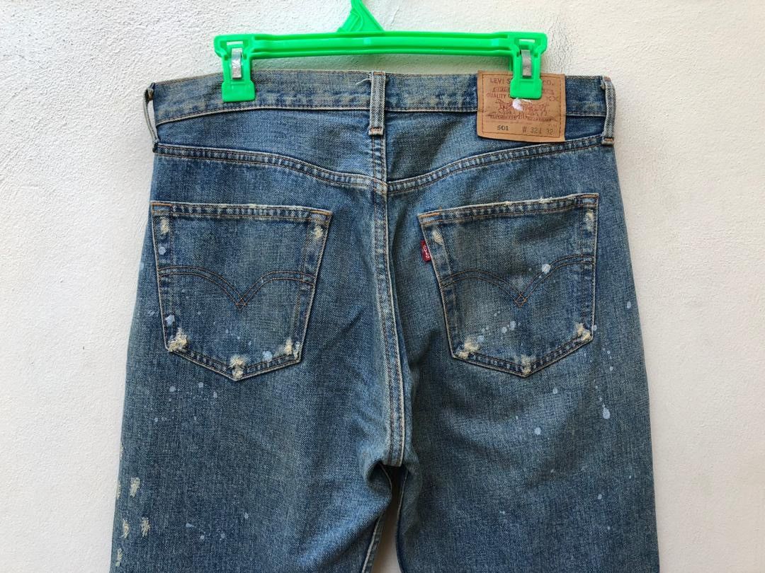 Levi's × Vintage Vintage 2002 Levi’s 501 Distressed Painter Denim Jeans Size US 32 / EU 48 - 9 Thumbnail
