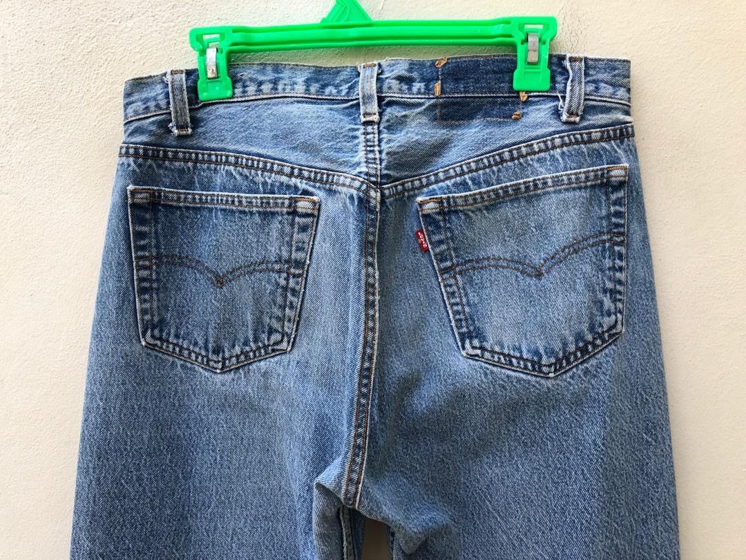 Levi's × Vintage 80s Levi’s 501 Made in Usa Sandy Denim Jeans Size US 32 / EU 48 - 12 Thumbnail