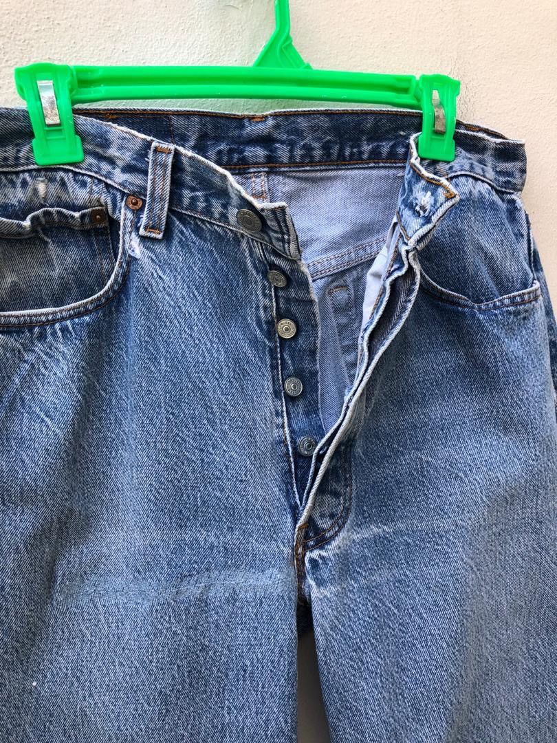 Levi's × Vintage 80s Levi’s 501 Made in Usa Sandy Denim Jeans Size US 32 / EU 48 - 5 Thumbnail