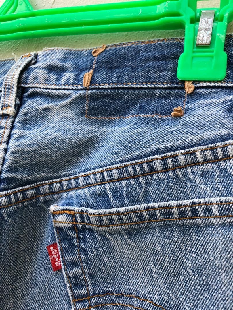 Levi's × Vintage 80s Levi’s 501 Made in Usa Sandy Denim Jeans Size US 32 / EU 48 - 13 Thumbnail