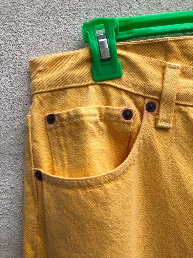 Levi's × Vintage 80s Levi’s 501 Jeans Made in Usa Yellow Denim Size US 33 - 4 Thumbnail