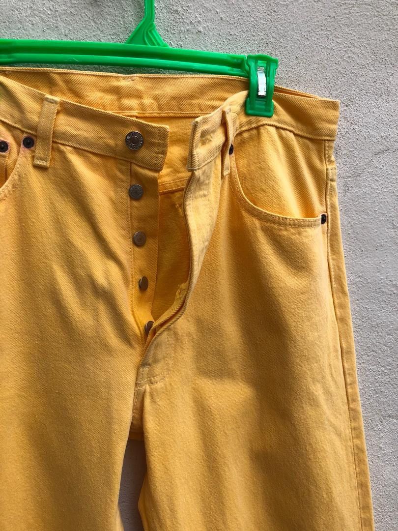 Levi's × Vintage 80s Levi’s 501 Jeans Made in Usa Yellow Denim Size US 33 - 5 Thumbnail