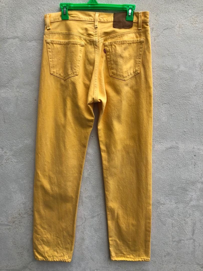Levi's × Vintage 80s Levi’s 501 Jeans Made in Usa Yellow Denim Size US 33 - 7 Thumbnail