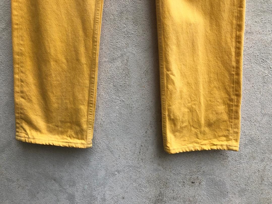 Levi's × Vintage 80s Levi’s 501 Jeans Made in Usa Yellow Denim Size US 33 - 6 Thumbnail