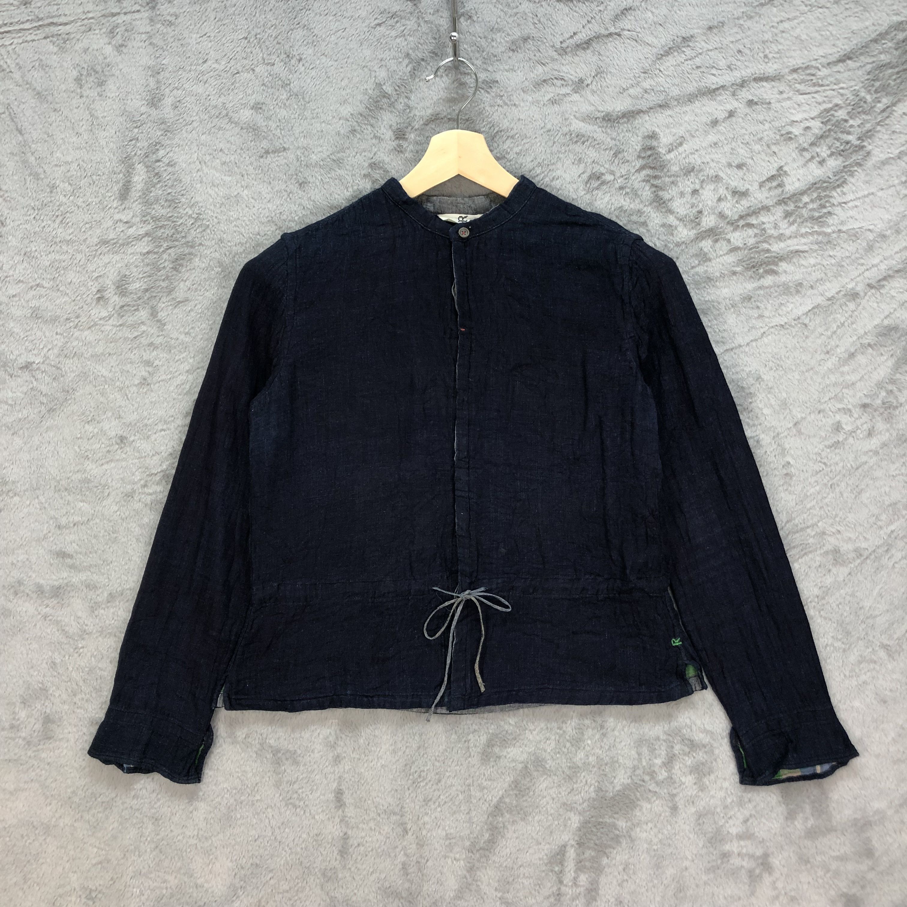 image of 45Rpm Denim Cropped Jacket 6055-219 in Denim Blue, Women's (Size Small)