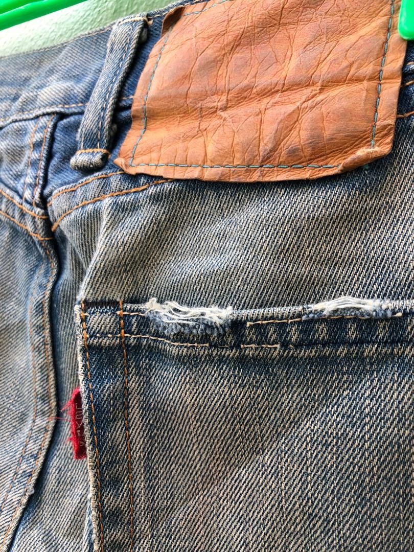 Japanese Brand × Levi's Vintage Clothing × Vintage VTG 2005 LVC Japan Levi’s 501 E Selvedge Denim Trashed Jeans Size US 31 - 14 Thumbnail