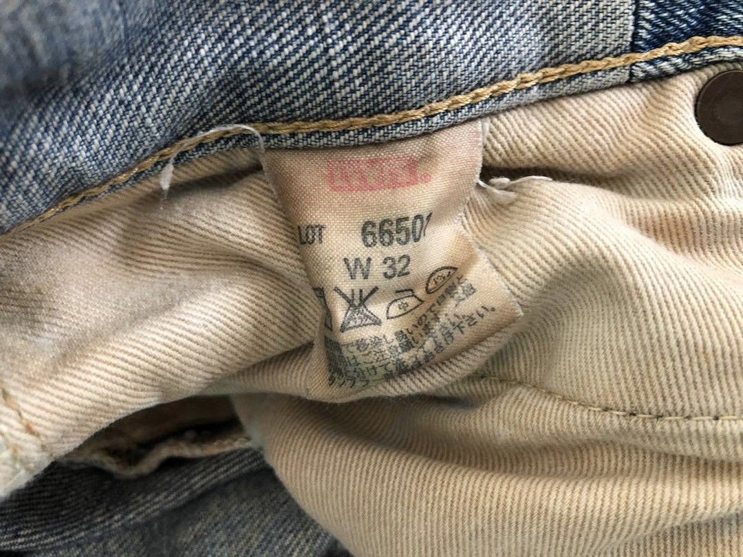 Japanese Brand × Levi's Vintage Clothing × Vintage VTG 2005 LVC Japan Levi’s 501 E Selvedge Denim Trashed Jeans Size US 31 - 18 Thumbnail