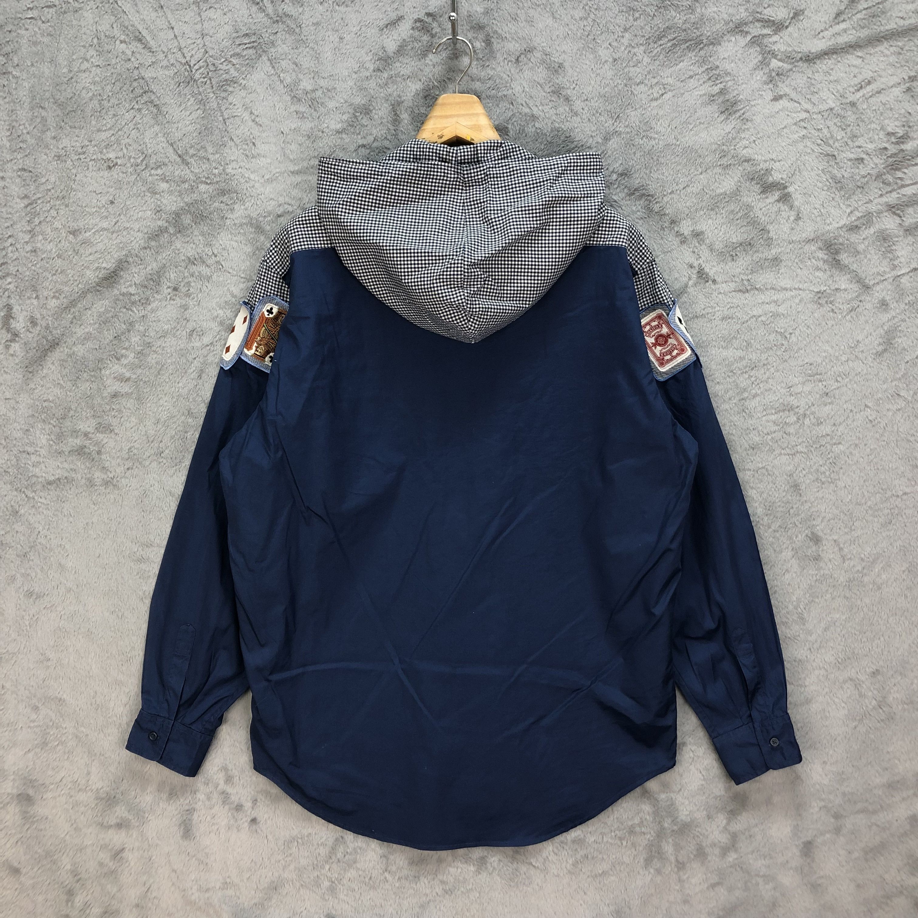 Karl Helmut KARL HELMUT POKER CARD NICE DESIGN HOODED SHIRTS #5454-191 Size US L / EU 52-54 / 3 - 11 Thumbnail