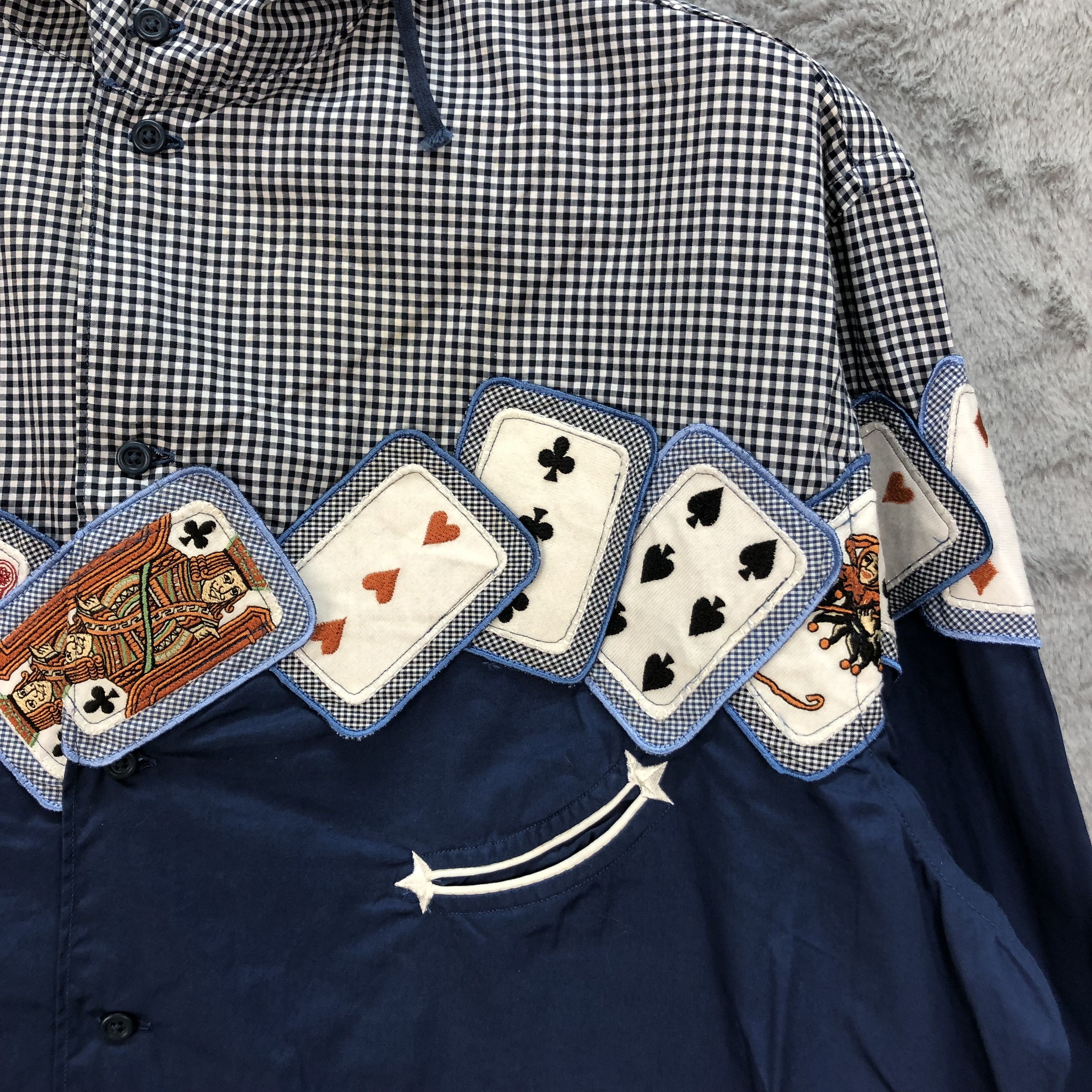 Karl Helmut KARL HELMUT POKER CARD NICE DESIGN HOODED SHIRTS #5454-191 Size US L / EU 52-54 / 3 - 4 Thumbnail