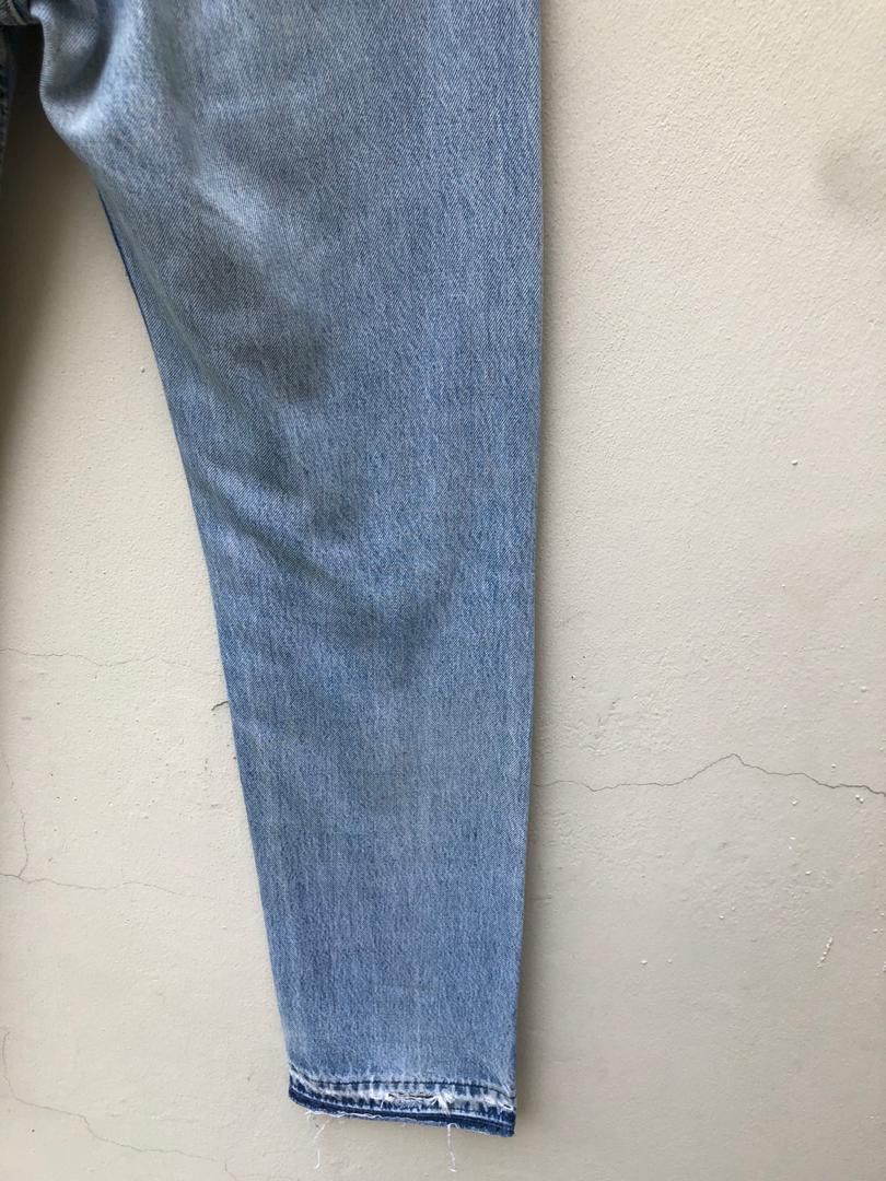 Levi's × Vintage Vintage 90s Levi’s 501 Rips Patchwork Released Hem Denim Size US 30 / EU 46 - 17 Thumbnail