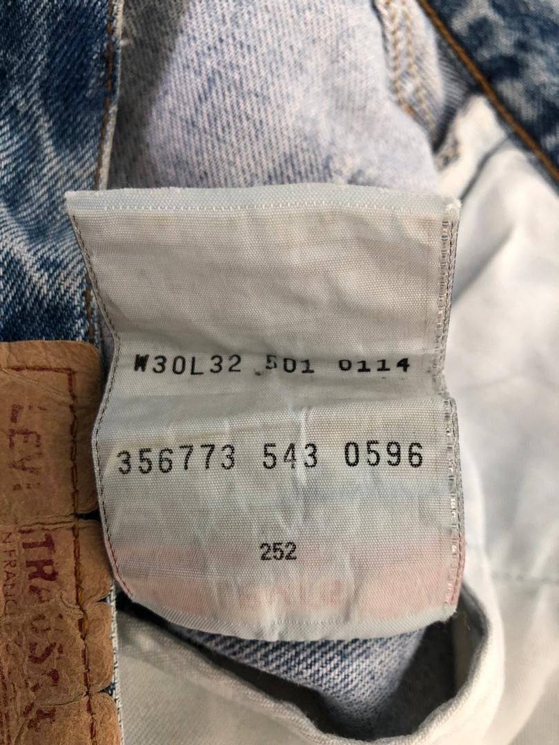 Levi's × Vintage Vintage 90s Levi’s 501 Rips Patchwork Released Hem Denim Size US 30 / EU 46 - 20 Thumbnail