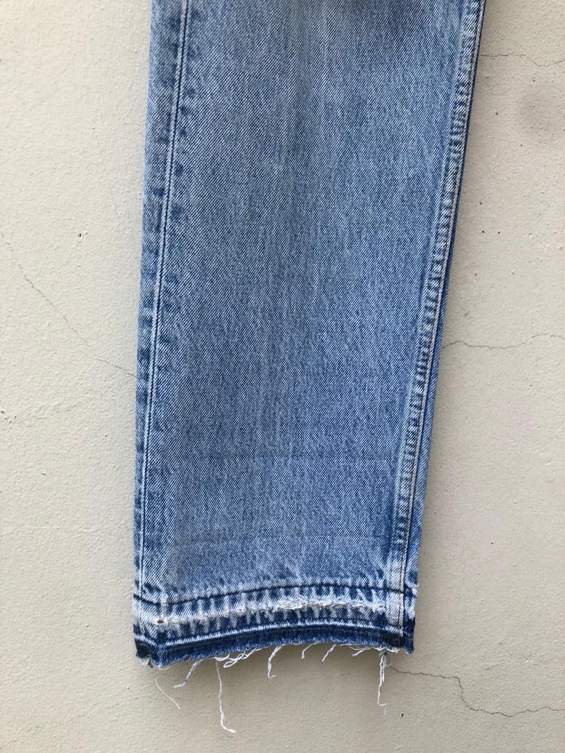 Levi's × Vintage Vintage 90s Levi’s 501 Rips Patchwork Released Hem Denim Size US 30 / EU 46 - 7 Thumbnail
