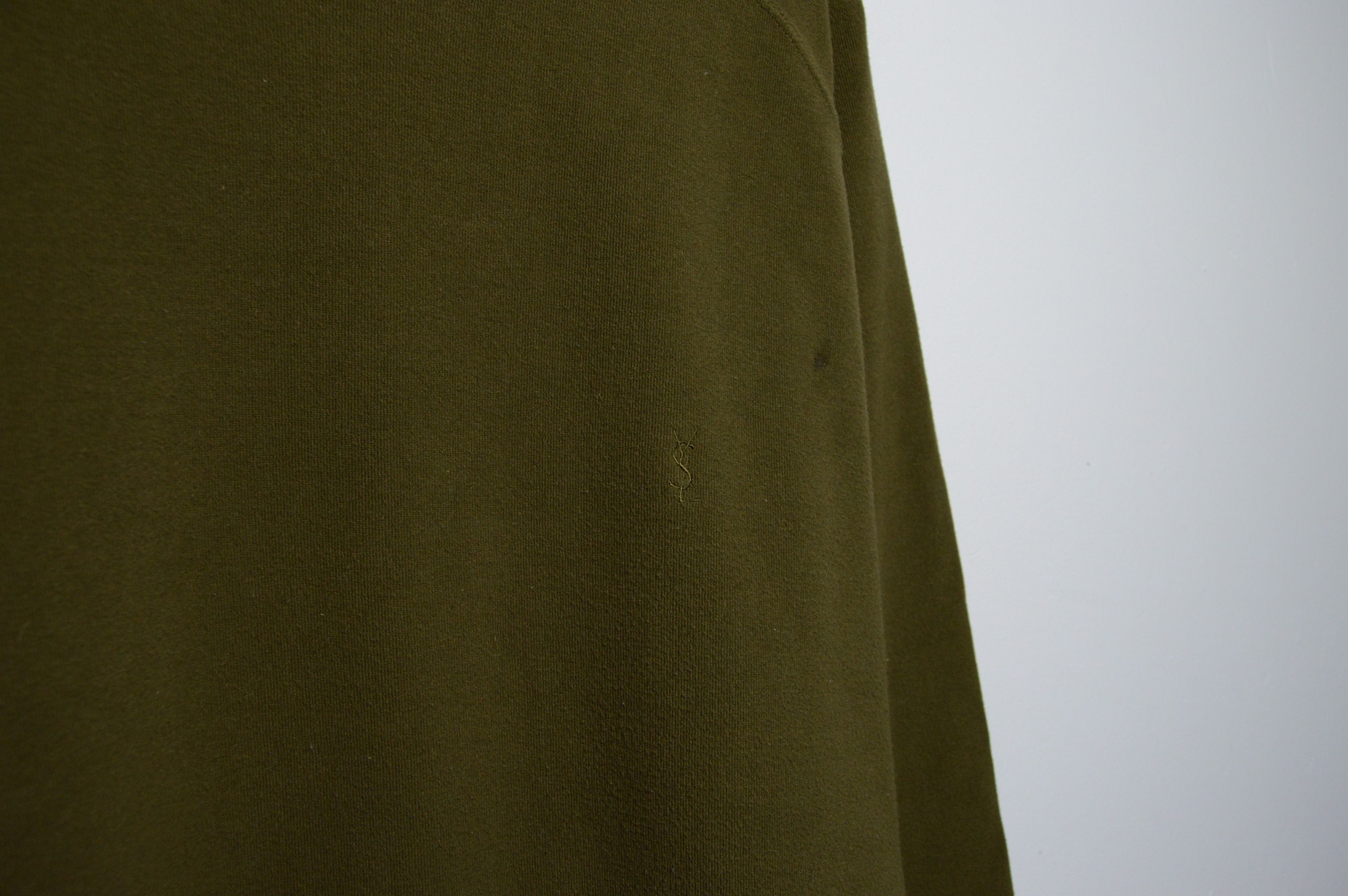 Yves Saint Laurent ysl y2k crewneck khaki army sweatshirt Size US L / EU 52-54 / 3 - 3 Thumbnail