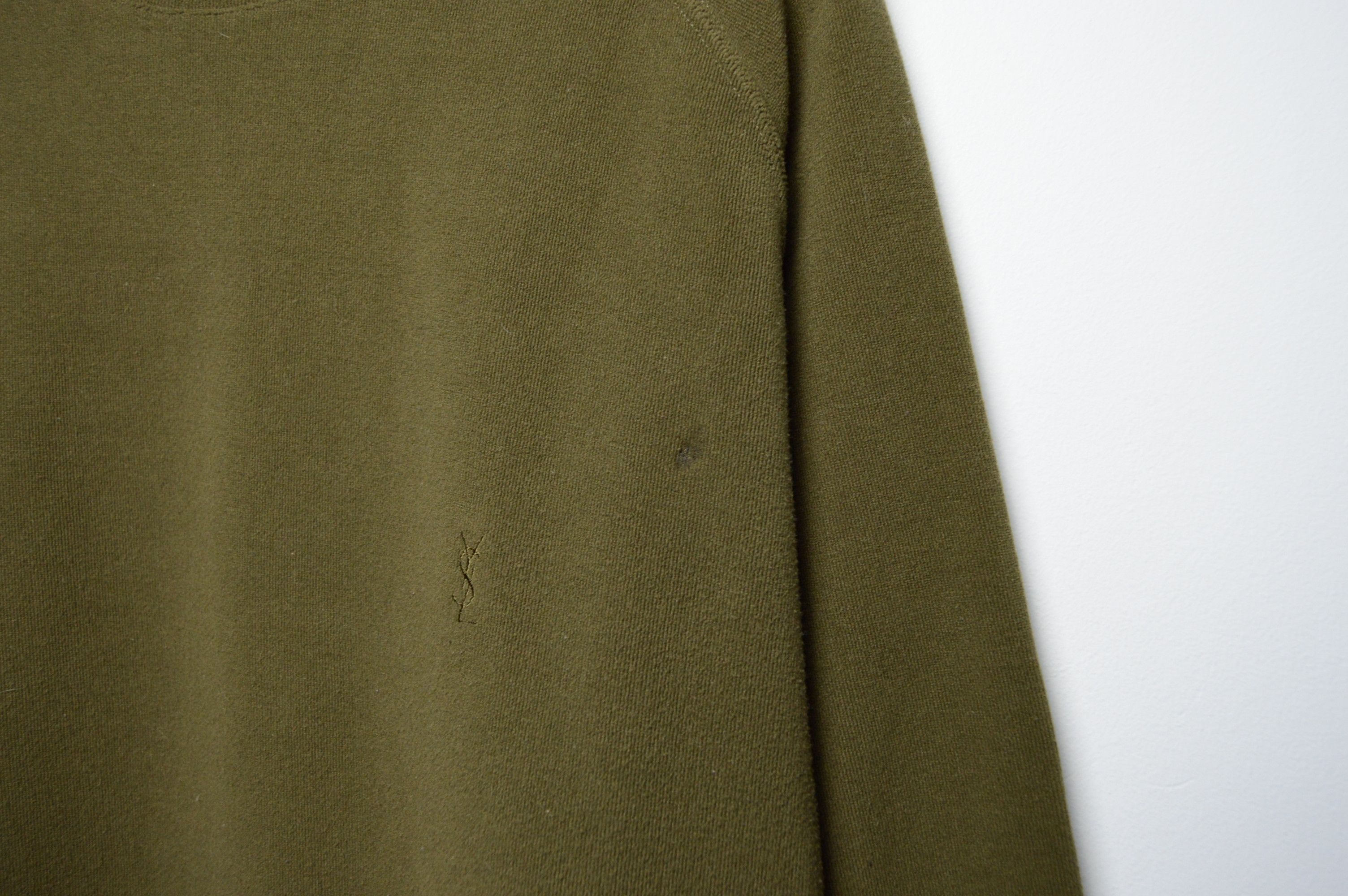 Yves Saint Laurent ysl y2k crewneck khaki army sweatshirt Size US L / EU 52-54 / 3 - 5 Thumbnail