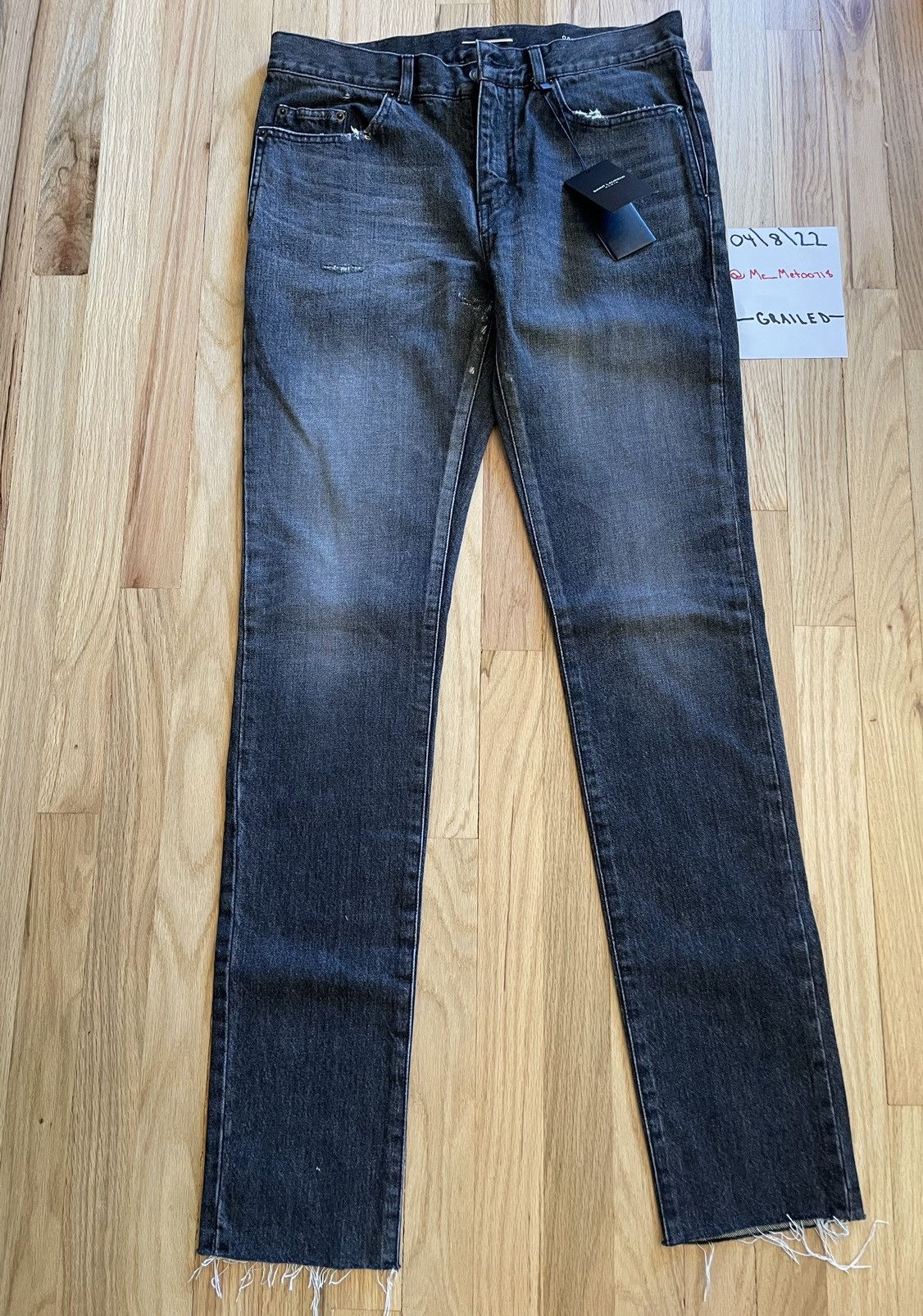 Saint Laurent D02 Skinny Fit Jeans Washed Black