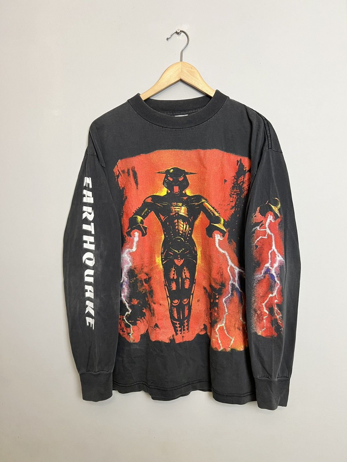Rare 90s Earthquake Thunderdome Gabber Rave Band Tee