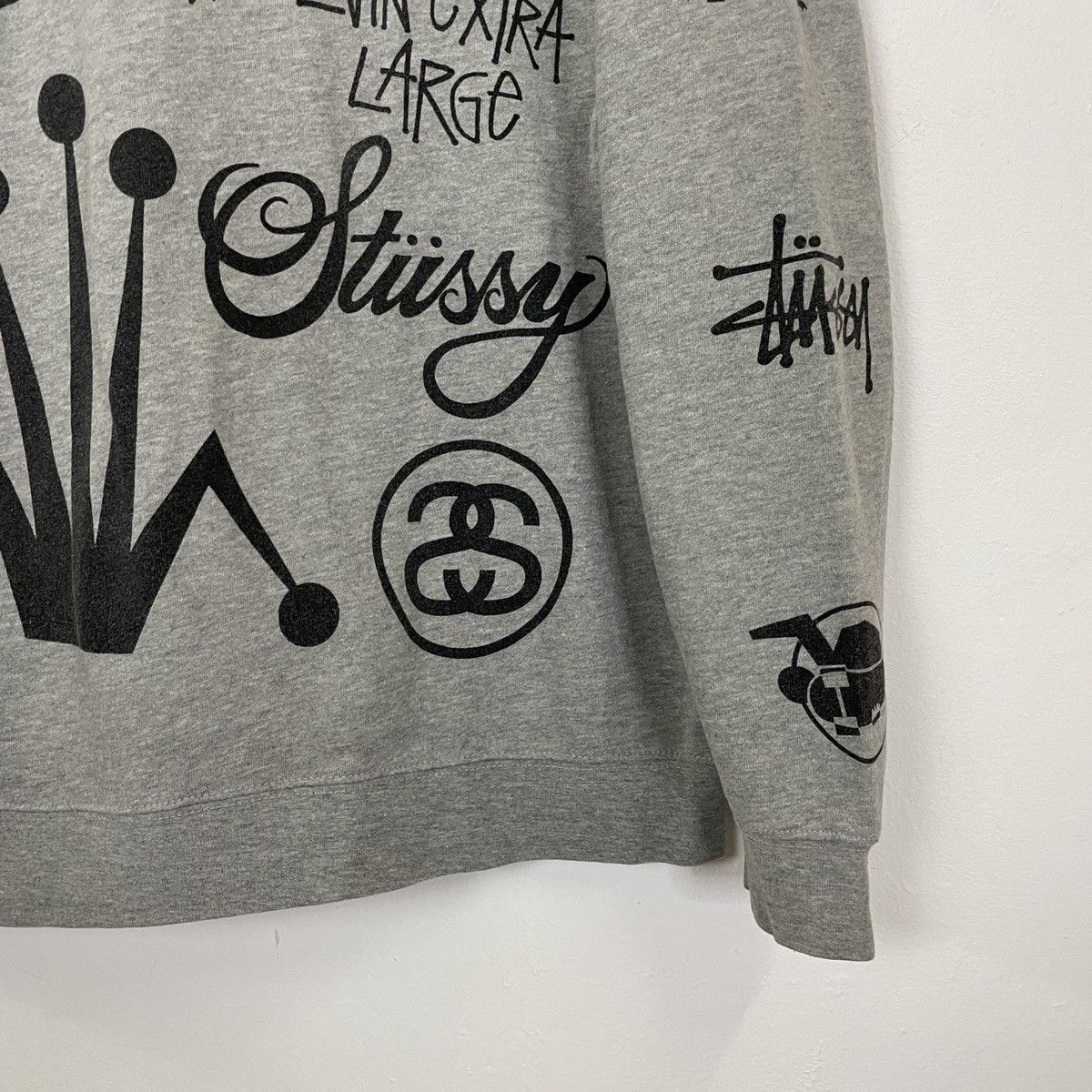 Stussy Vintage Stussy Big Logo Fullprint Sweatshirt Size US L / EU 52-54 / 3 - 2 Thumbnail