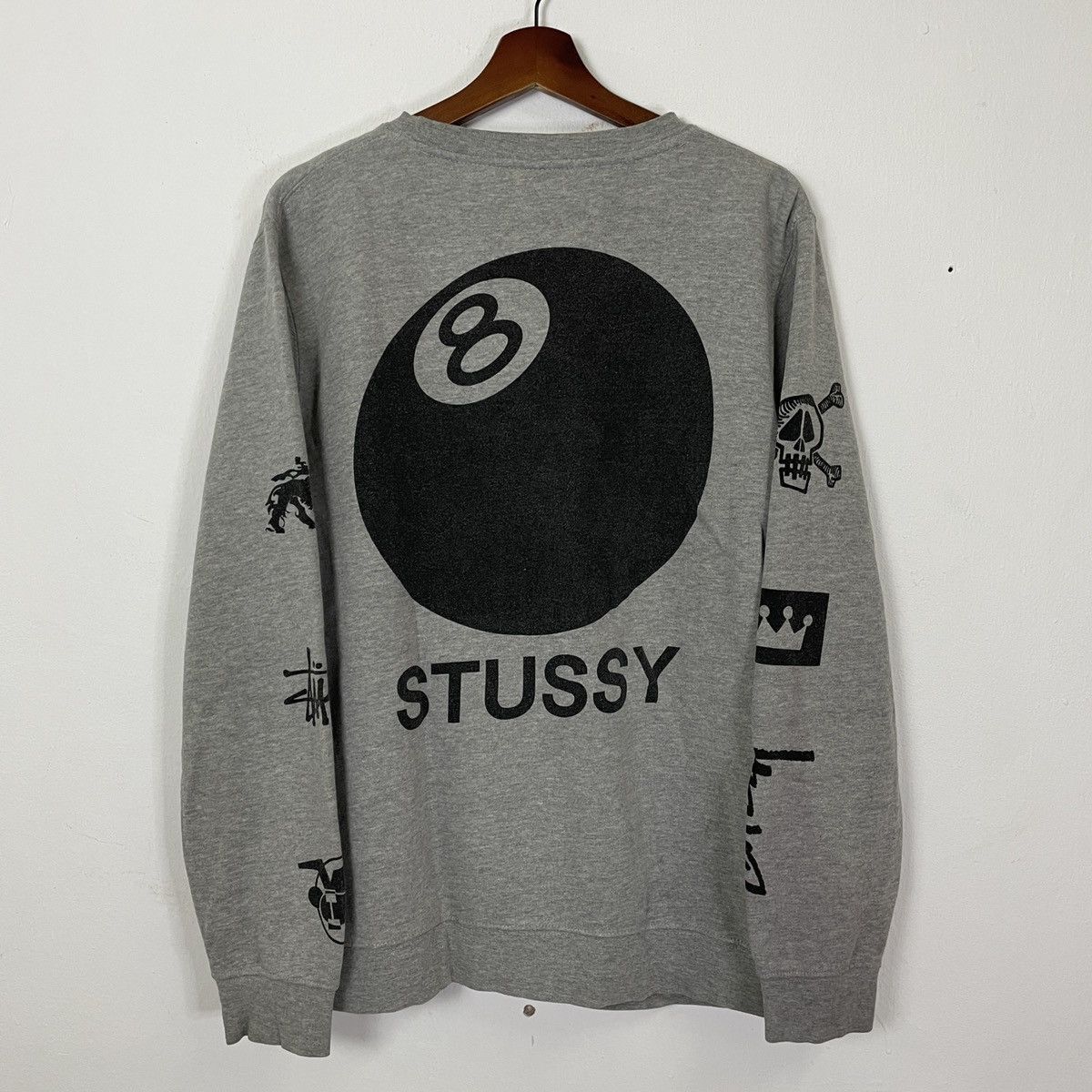 Stussy Vintage Stussy Big Logo Fullprint Sweatshirt Size US L / EU 52-54 / 3 - 9 Thumbnail