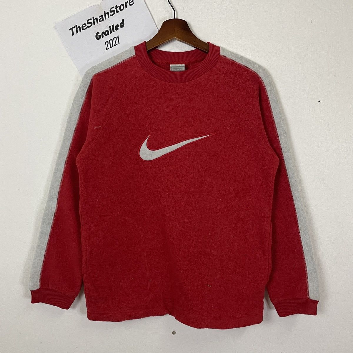 Nike Vintage Nike Embroidery Swoosh Fleece Sweatshirt Size US S / EU 44-46 / 1 - 1 Thumbnail