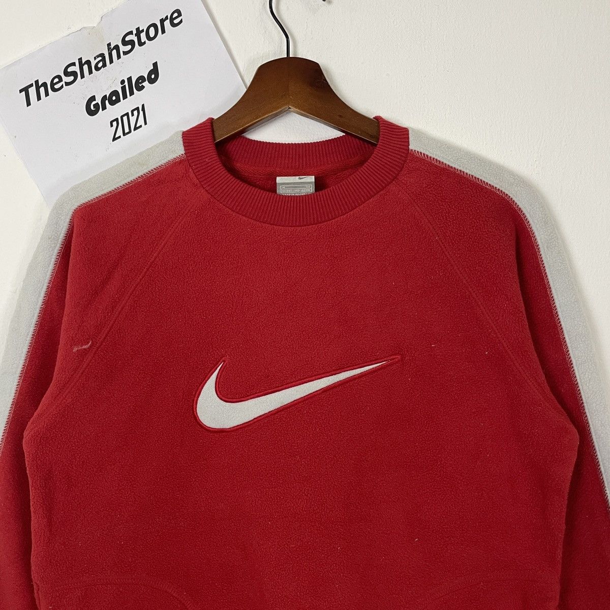 Nike Vintage Nike Embroidery Swoosh Fleece Sweatshirt Size US S / EU 44-46 / 1 - 4 Thumbnail