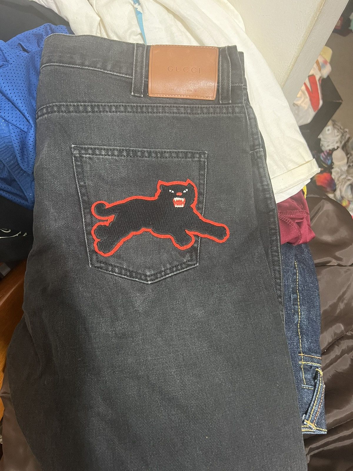 Gucci Gucci Panther denim jeans size 38 Size US 38 / EU 54 - 1 Thumbnail