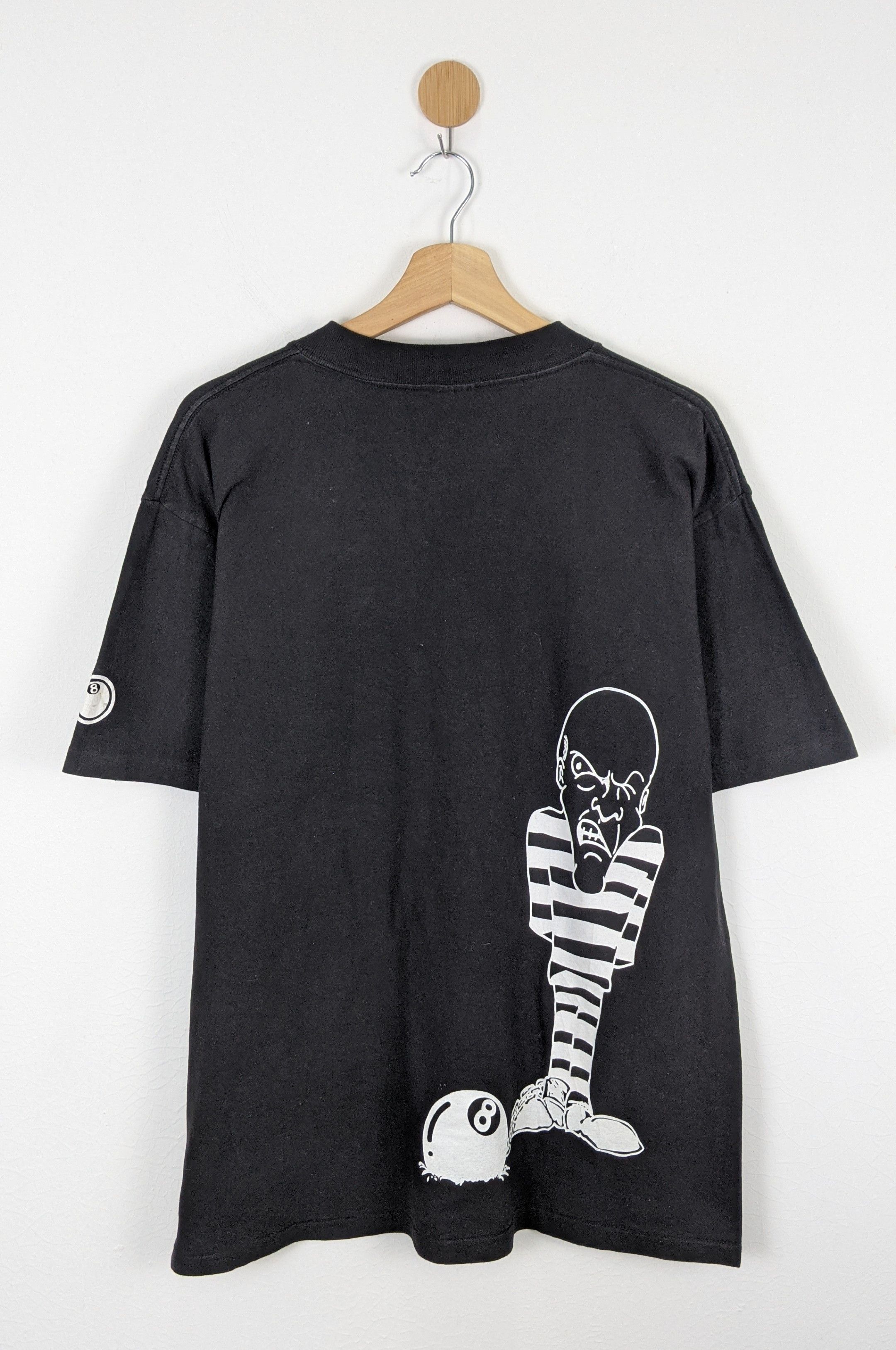 image of 8 Ball Vintage Eight Ball Skate Shirt 90's in Black, Men's (Size Large)